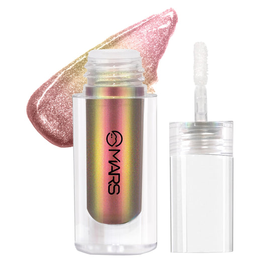MARS Northern Lights Liquid Eyeshadow With Dual-Tone Chrome Effect | Liquid Shimmer | One Swipe Pigmentation | Smudge Proof | Light Weight Formula | (1.8ml) (05-Greenlandic Gleam)