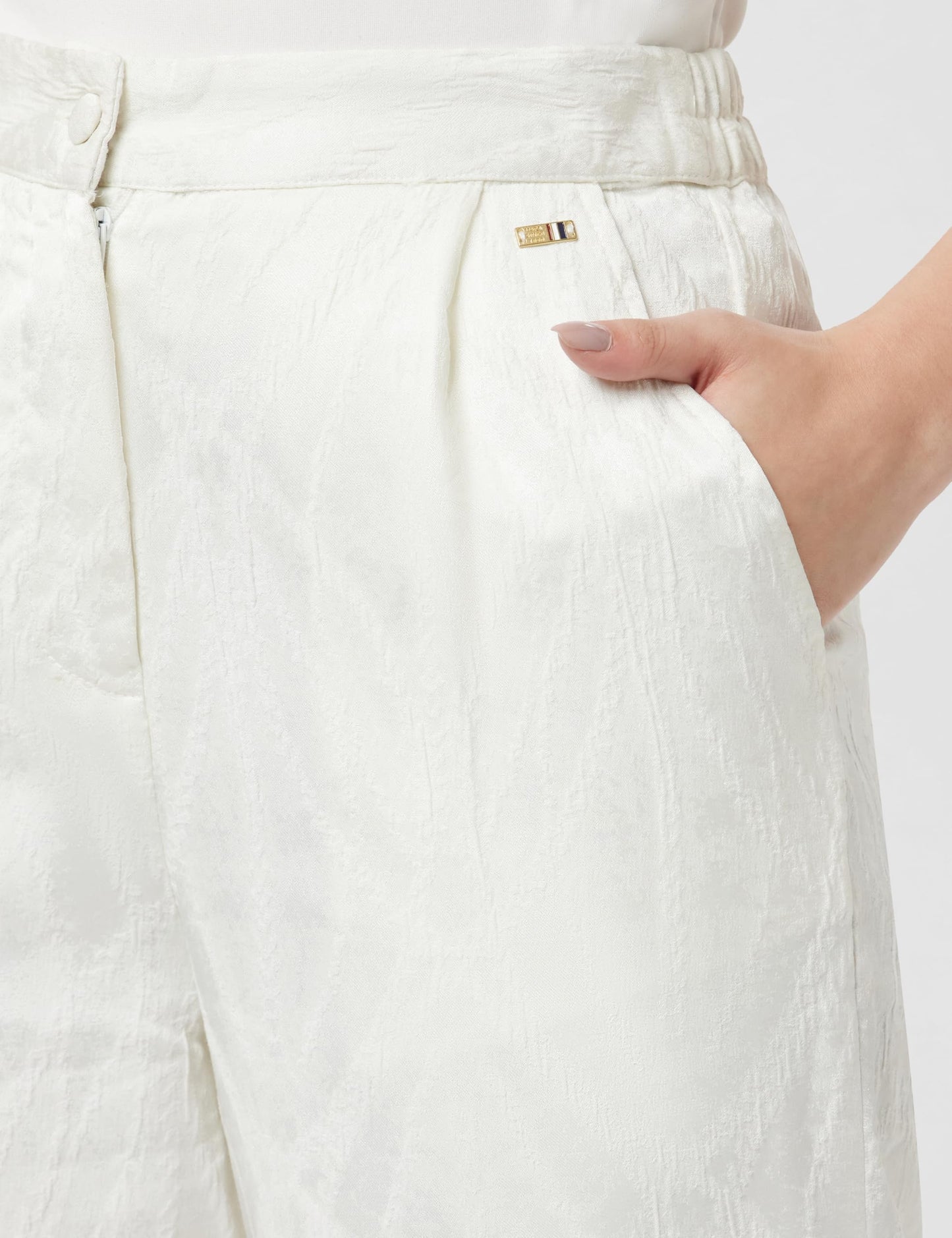 U.S. POLO ASSN. Women's Loose Casual Pants (UWAW24TRO118 White