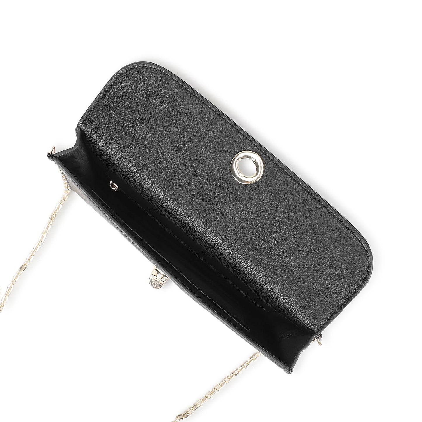 Fastrack Chain Reaction Sling Bag for Women | Medium Size with Flap Closure, Twist Lock and Gold Metal Chain | Stylish Sling Bag for Parties and Casual Outings