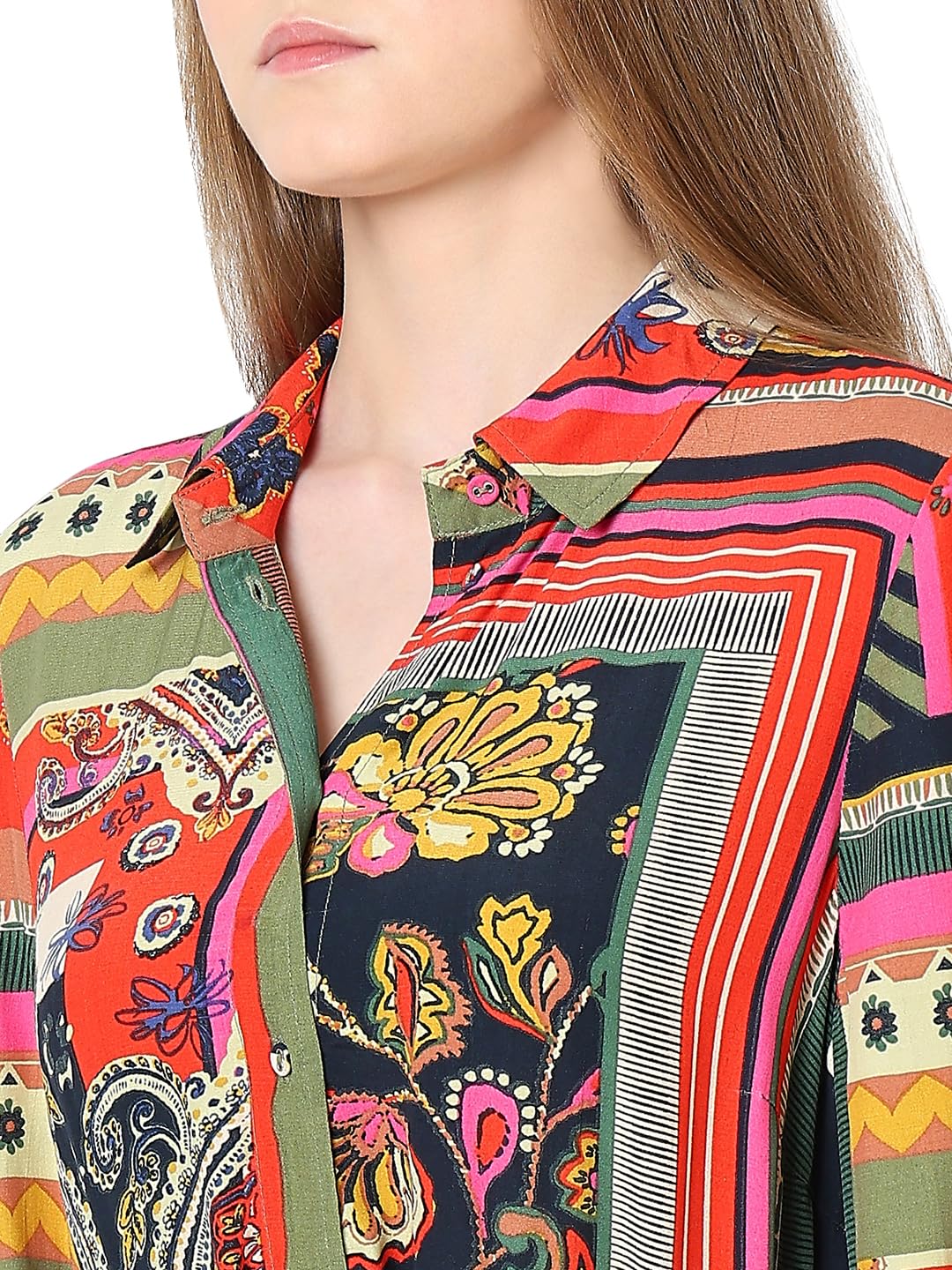 Vero Moda Women's Viscose Shirt Midi Dress (9007006-Night Sky_Night