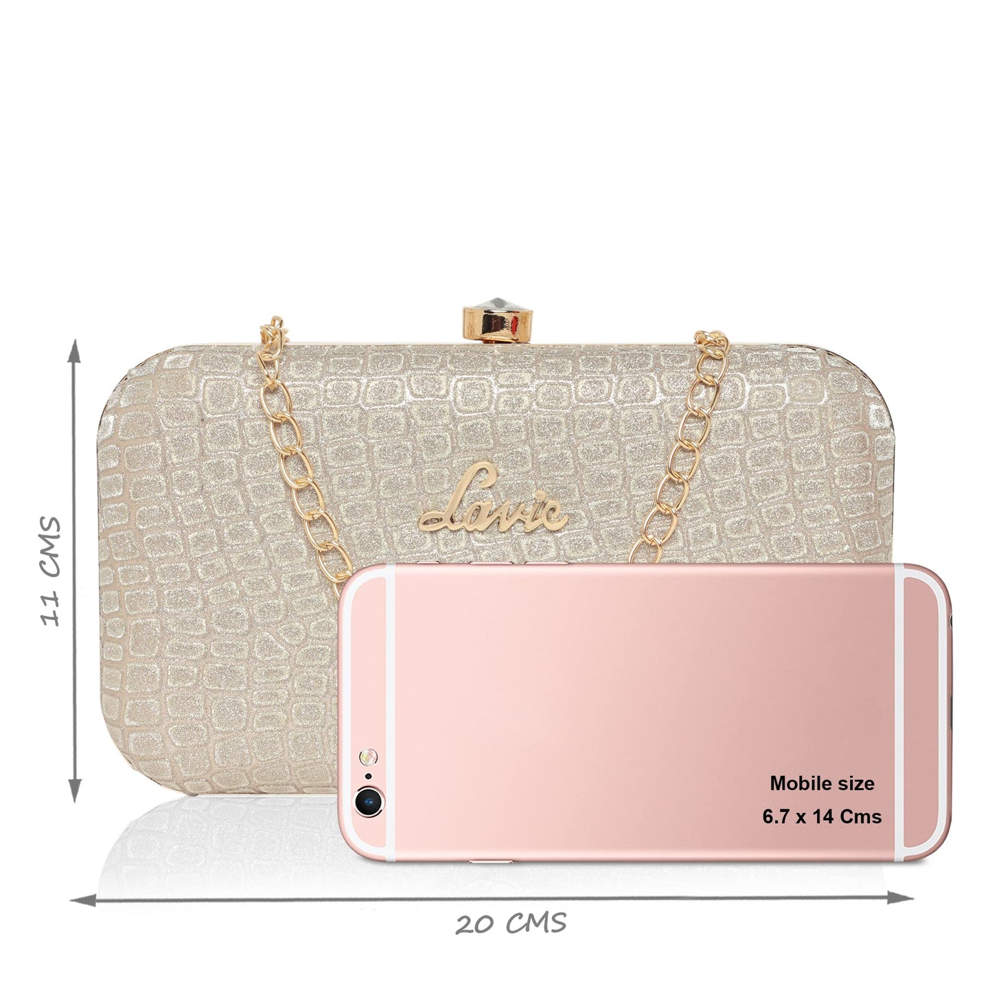 Lavie Women's Tinsel Frame Clutch | Ladies Purse Handbag