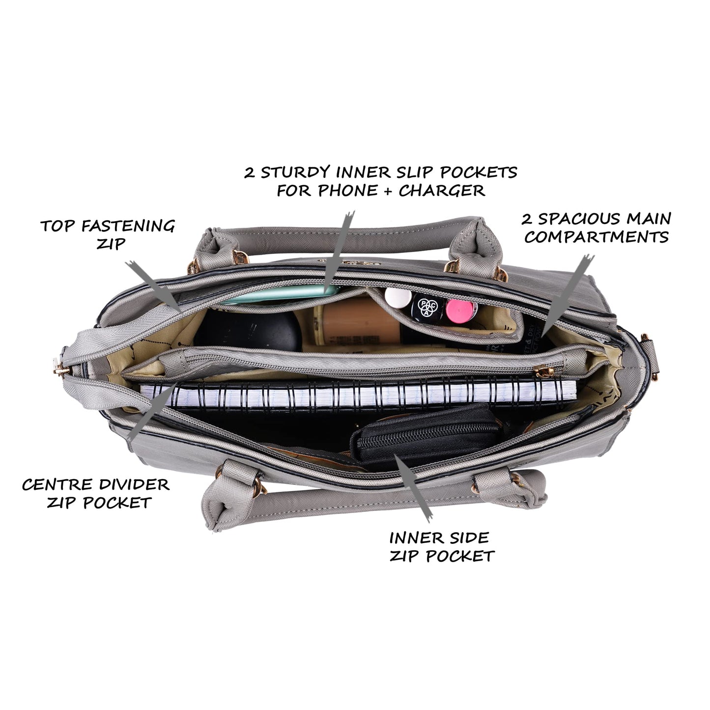 Lavie Women's Handbag (Grey)