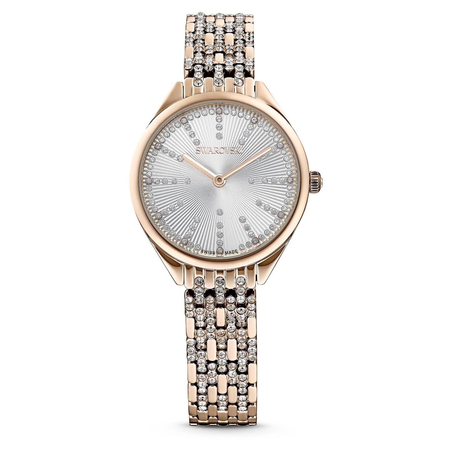 Swarovski Attract Watch, Swiss Made, Pavé, Crystal Bracelet, Gold Tone, Champagne Gold-Tone Finish