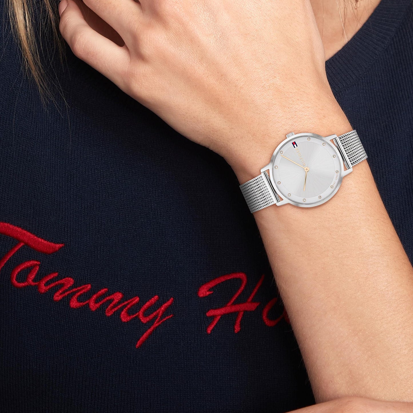 Tommy Hilfiger Analog Grey Dial Stainless Steel Strap Watch for Women