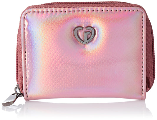 Caprese Nettie Women’s Zip Around Wallet, Small | Stylish Faux Leather Wallet with Zipper Closure | Multiple Compartments & Card Slots | Elegant Design for Casual & Special Occasions (Light Pink)
