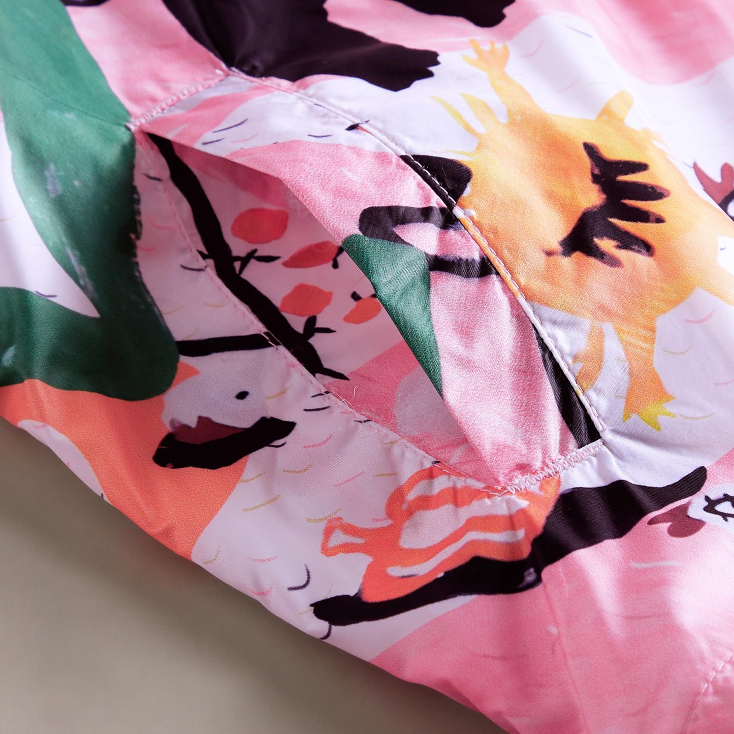 Hopscotch Girls Pink Full Sleeves Hooded Windbreaker Bomber Jacket For Ages (5-6 Years)