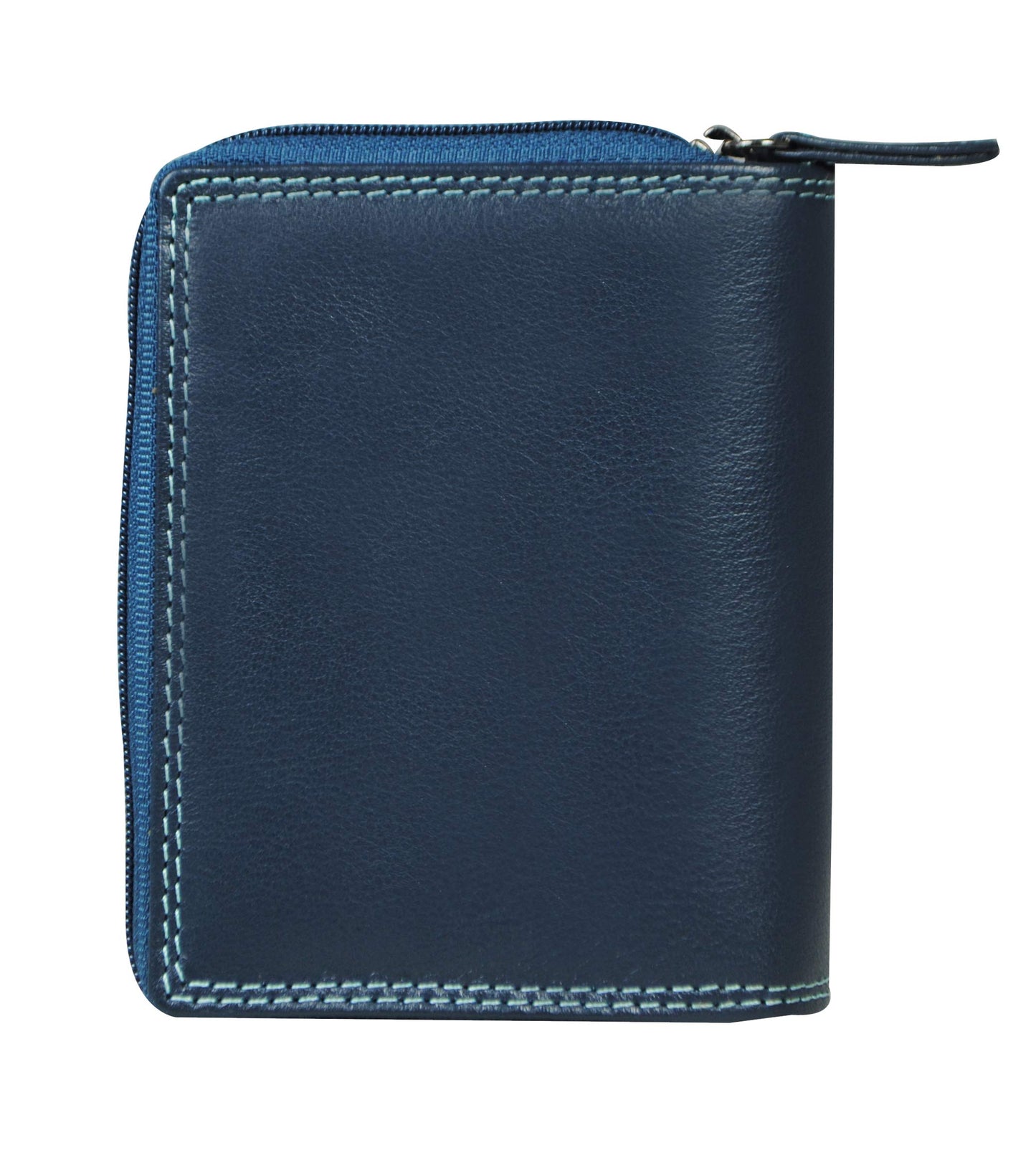 Calfnero Women Genuine Leather Wallet (Blue-Multi)