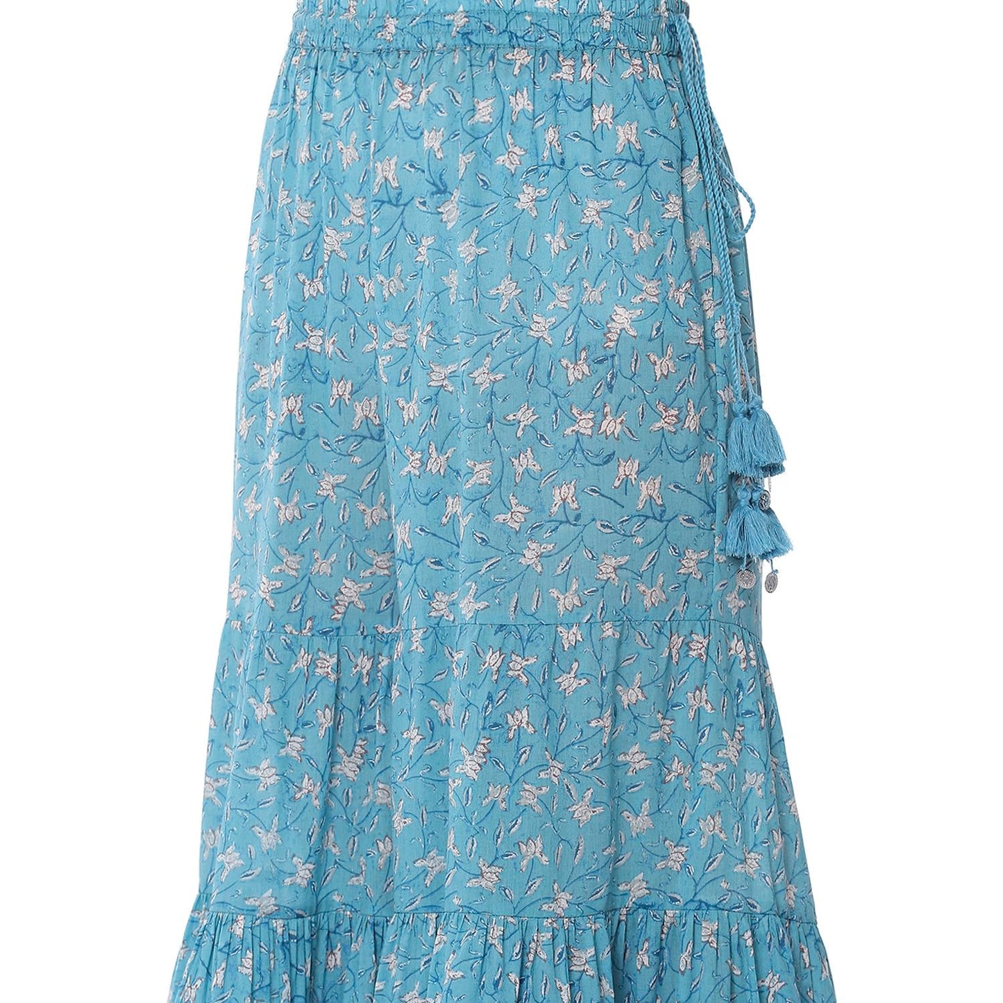 BIBA Women's Cotton Kurta, Bottom, Dupatta (SKDSTSAG10910SS25PNK_Blue