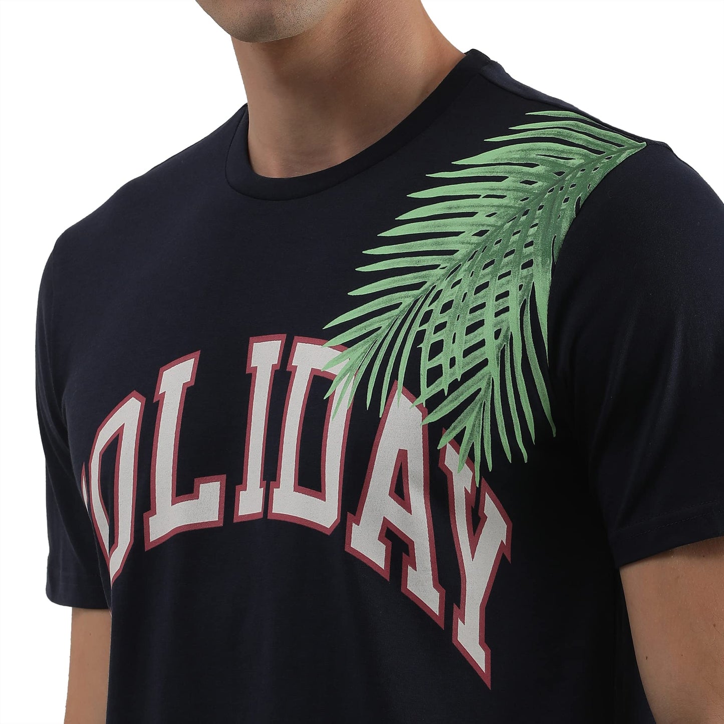 Lee Men's Regular Fit T-Shirt (LMTS003001_Navy