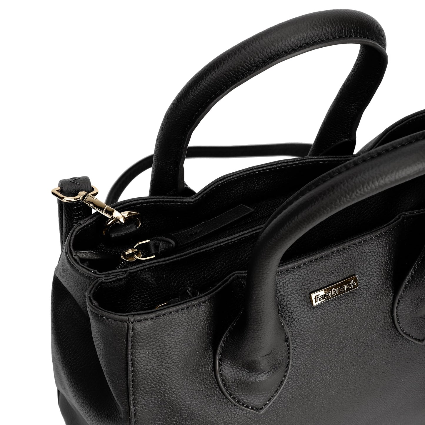 Fastrack Satchel For Women, Ladies And Girls | Stylish And Trendy Satchel Bag For Girls, Ladies And Women | Made Up Of Premium Pu Leather Material, Black