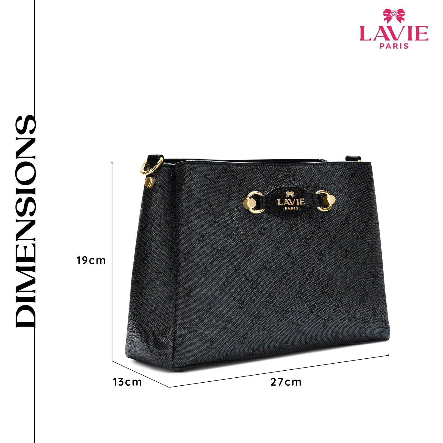 LAVIE PARIS Women's Lior 3 Compartment Crossbody Sling Bag | Ladies Purse Handbag | Gift for Women