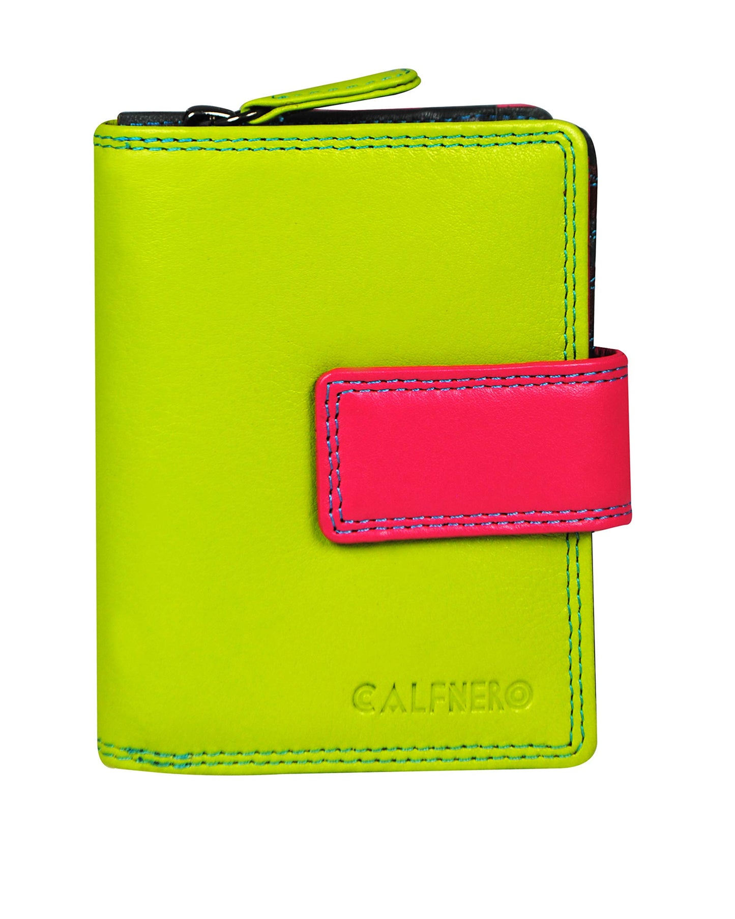 Women's Genuine Leather Wallet-Long Purse Wallet with Multiple Card Slots, Zip Pocket and Note Compartment (Green)