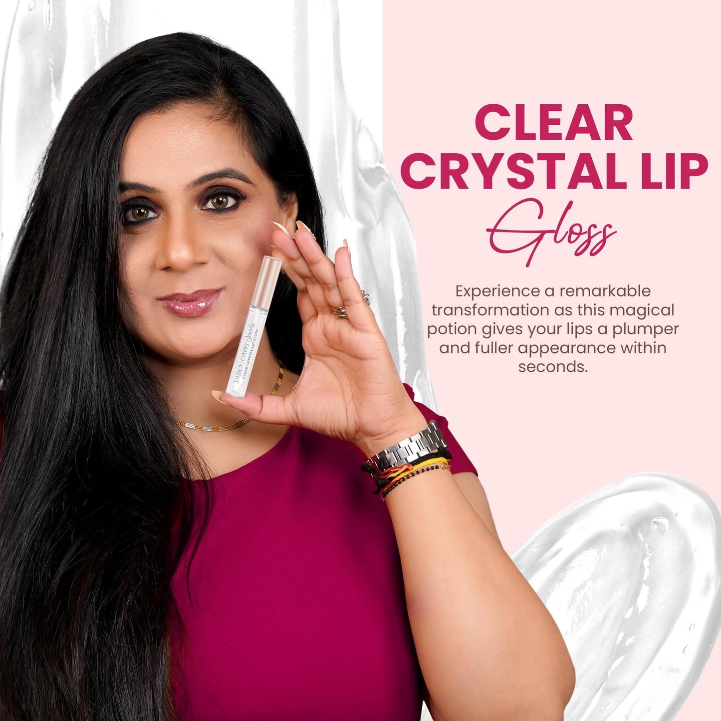 Parul Garg Clear Crystal Lip Goss | Non Sticky & Hydrating | High Glassy Shine Lip Gloss