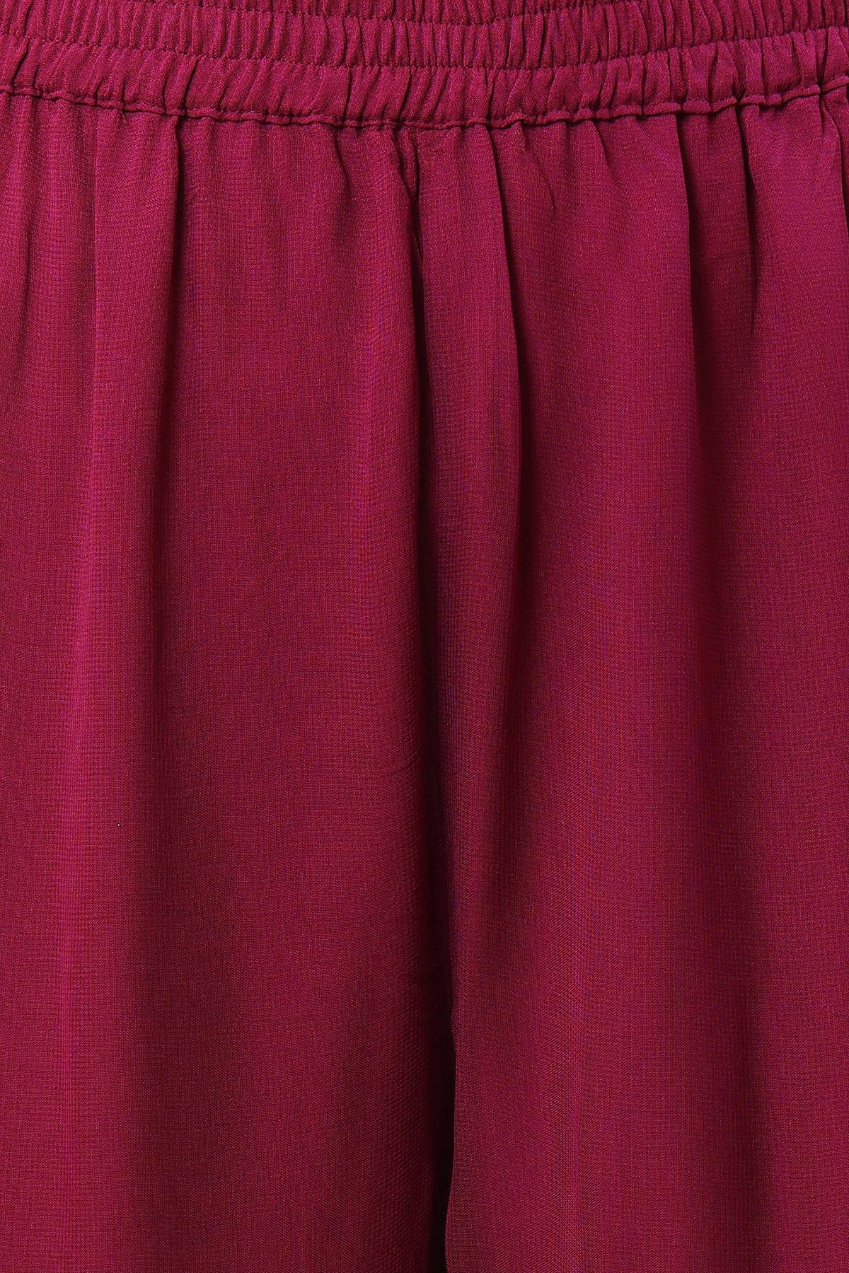 Soch Women Maroon Solid Suit Set