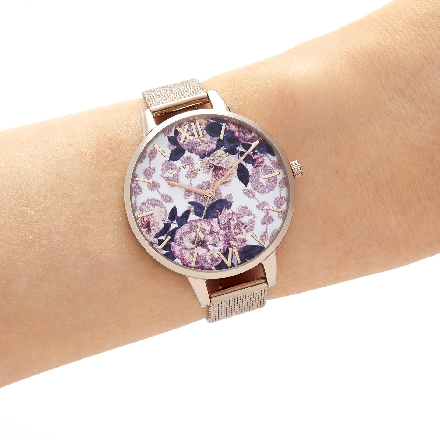 Olivia Burton Wild Flower Analog White Dial Women's Watch-OB16LP01W/NCOB16LP01W