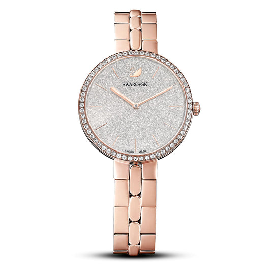 Swarovski Stainless Steel Women Cosmopolitan Analog Watch Metal Bracelet, Rose Gold Tone, Rose-Gold Tone Pvd 5517803, Band Color-Rose Gold