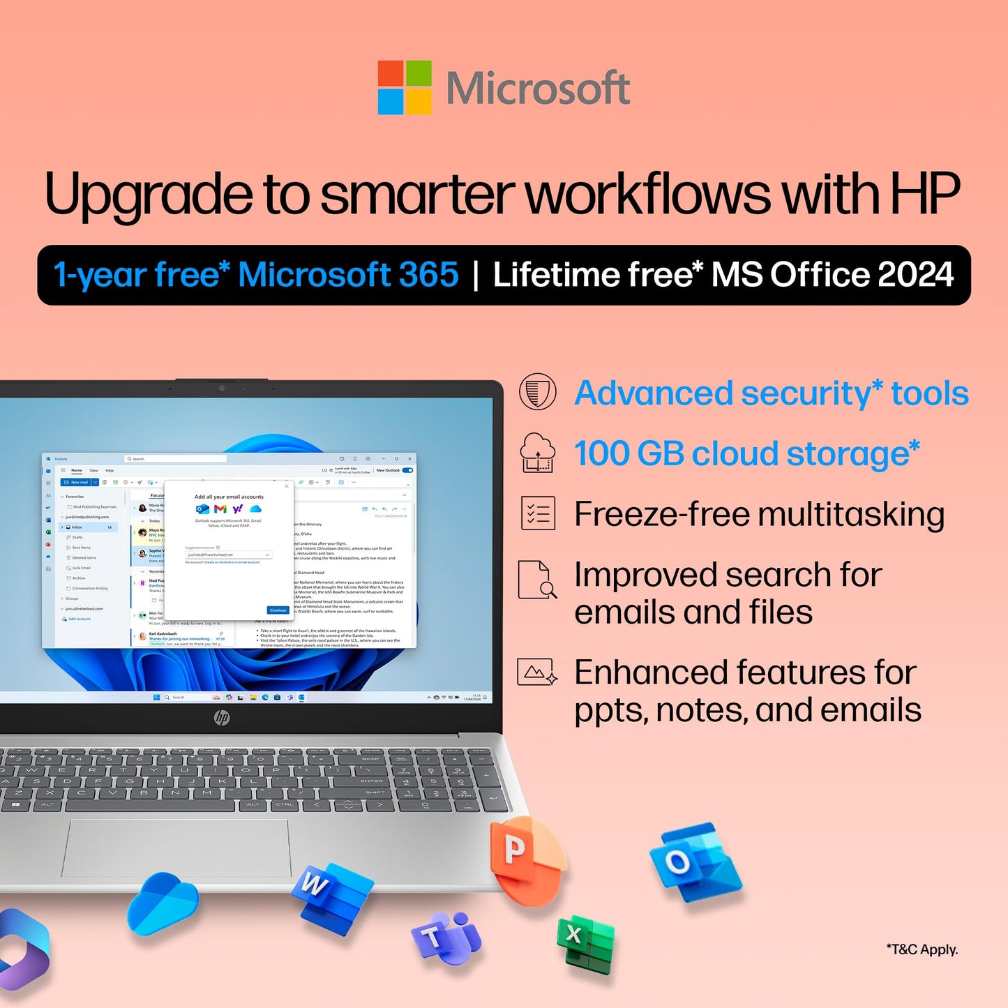 HP 15, 13th Gen Intel Core i5-1334U Laptop(16GB DDR4, 512GB SSD), 15.6"/39.6cm,FHD,Win 11,Office 24,Microsoft 365*, Silver,1.59kg, Iris Xe Graphics, FHD Camera w/Privacy Shutter, Backlit KB, fd0467tu