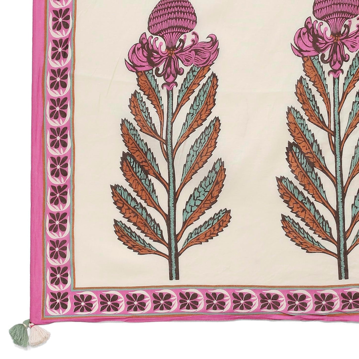 Biba Women Beige Cotton Anarkali Suit Set_38