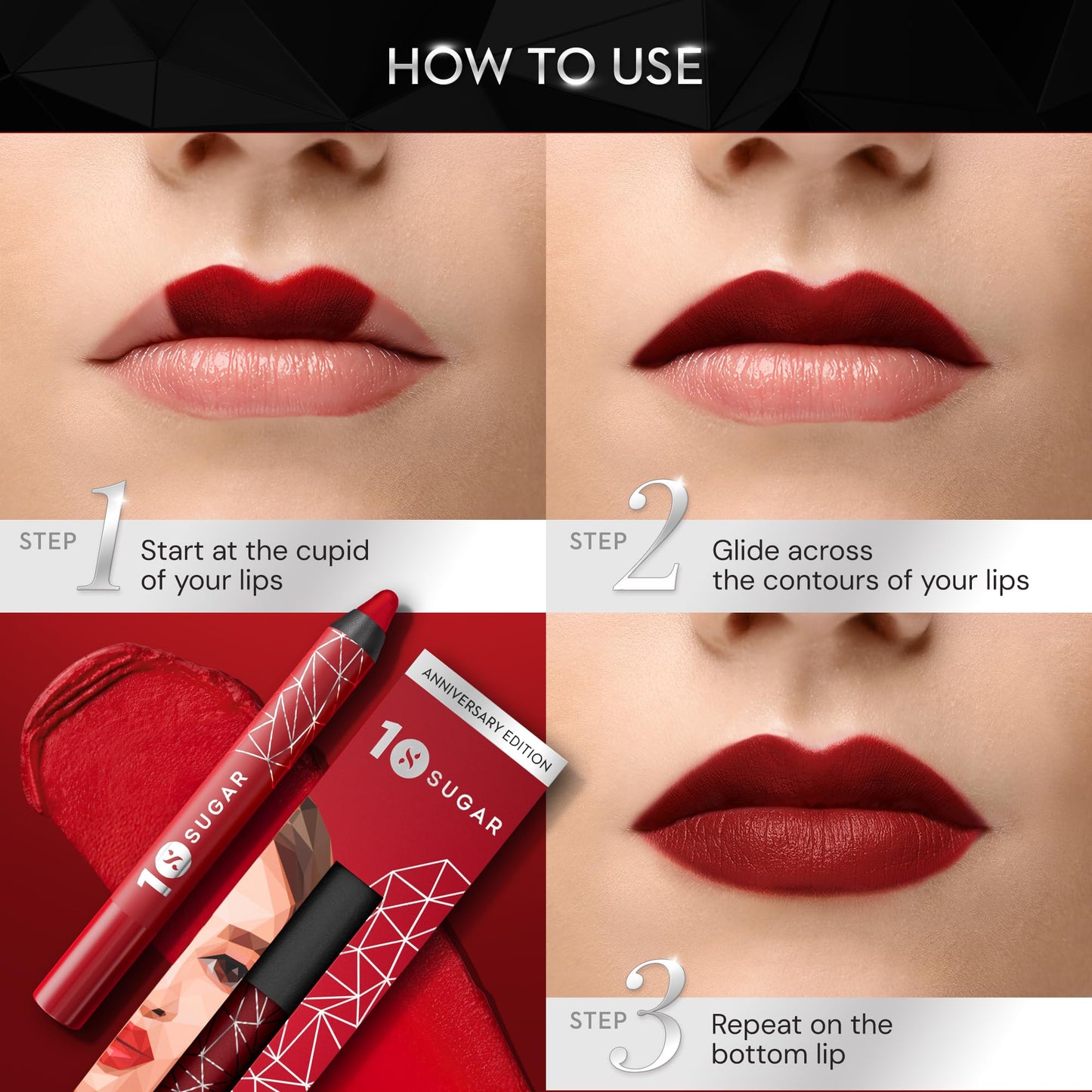 SUGAR Cosmetics Matte as Hell Crayon Lipsticks for Women | Lasts Up To 8+ Hours | Lip Crayon with Sharpener | 2.8gm - 17 Brandy Harrington (Anniversary Edition)