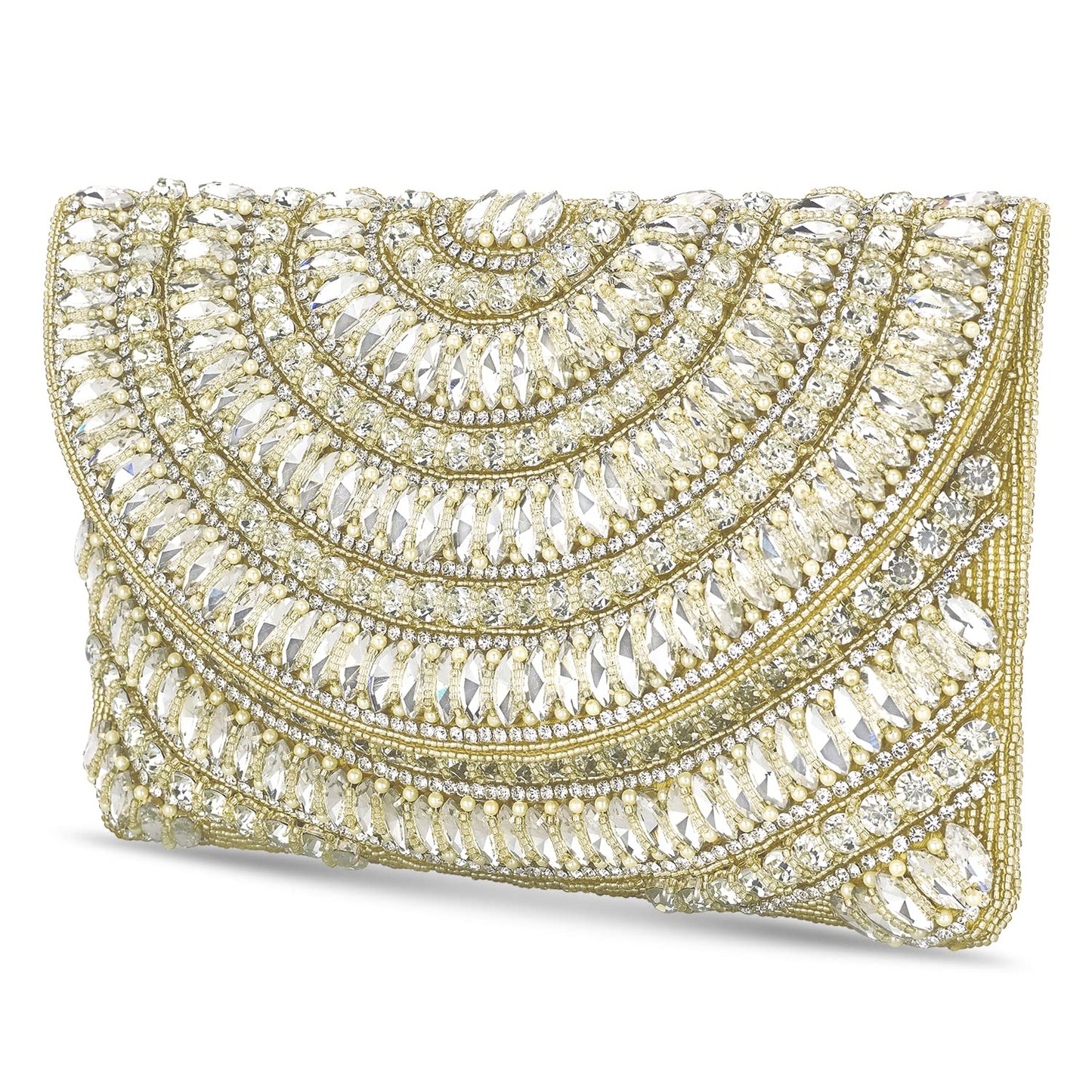 Peora Clutch Purses for Women Wedding Handmade Evening Handbags Party Bridal Clutch (C96G)