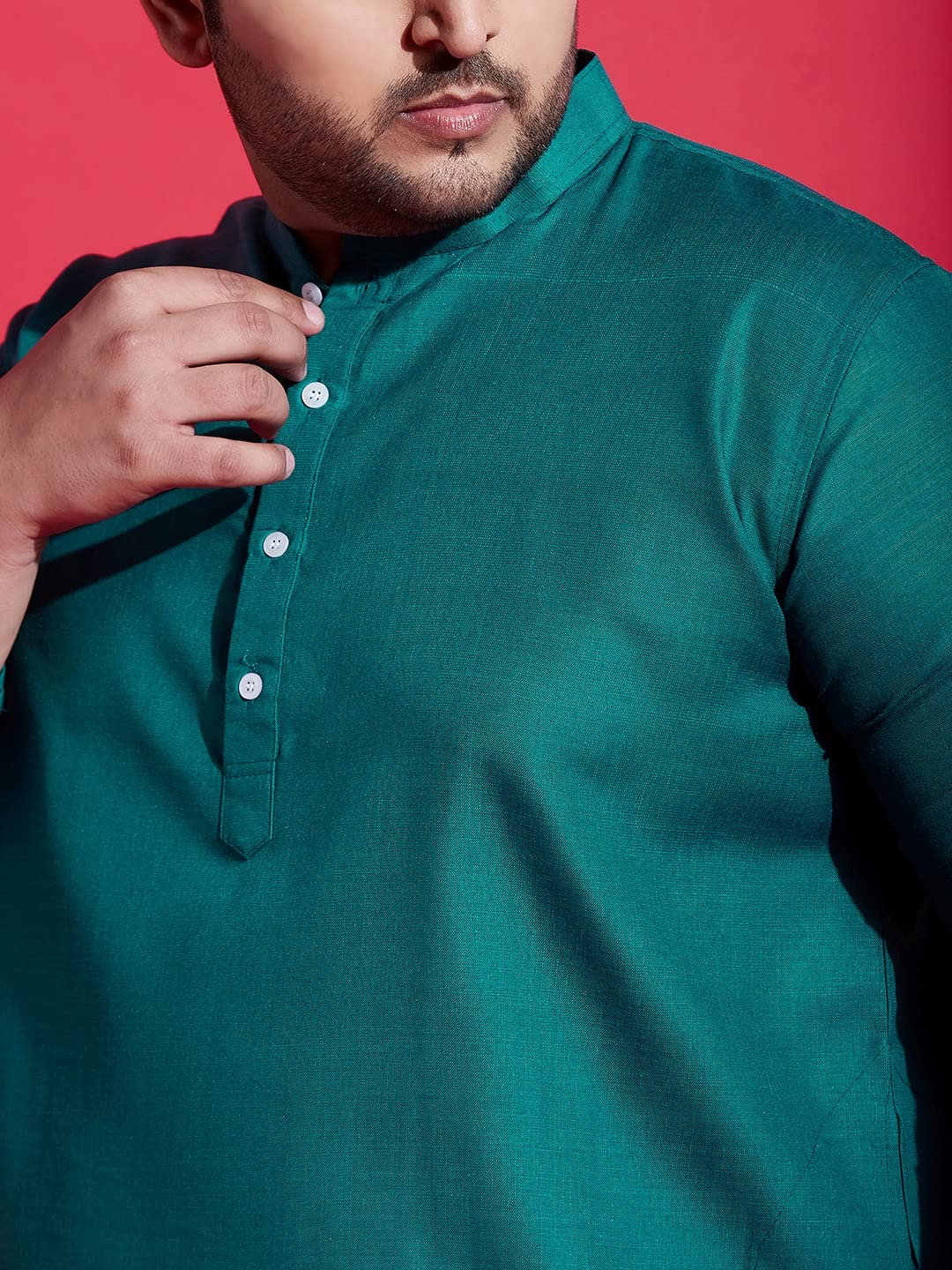 Bigbanana Plus Size Men's Regular Fit Kurta (Anubhav,Royal Blue,7XL)