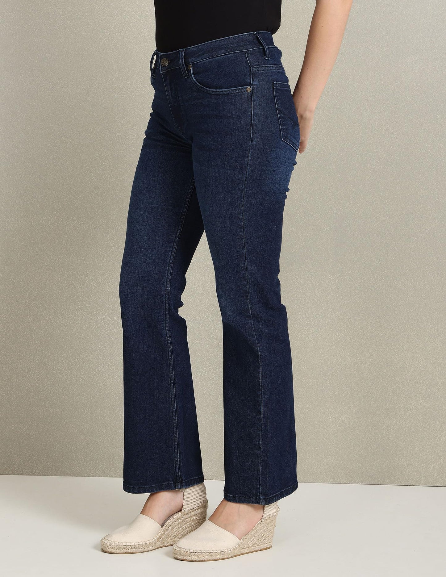 U.S. POLO ASSN. Women's Dark Wash Bootcut Jeans (UWSS23JN020_Blue_36)