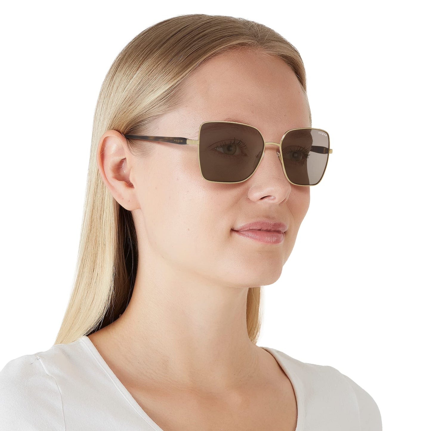 Vogue Eyewear Women UV Protected Brown Lens Butterfly Sunglasses - 0VO4199S280/7358