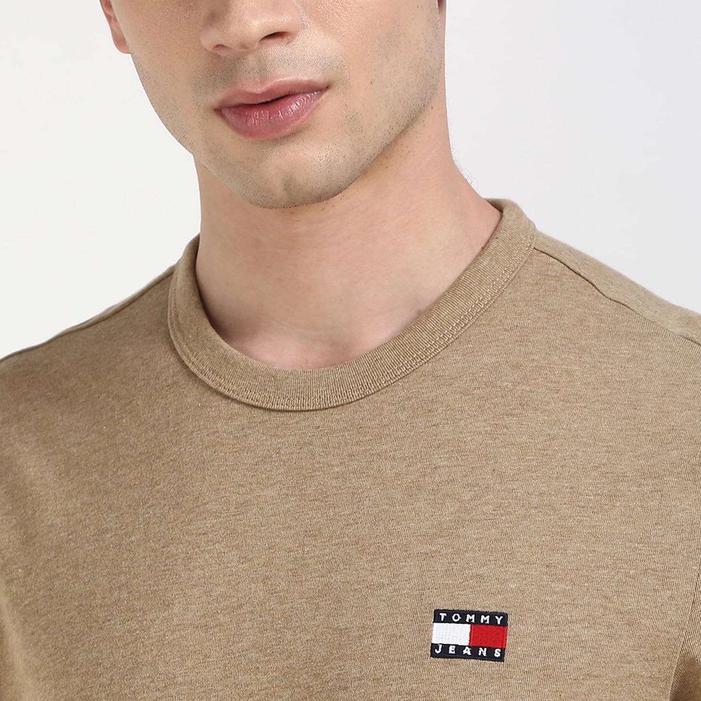 Solid Regular-Fit Cotton T-Shirt Brown