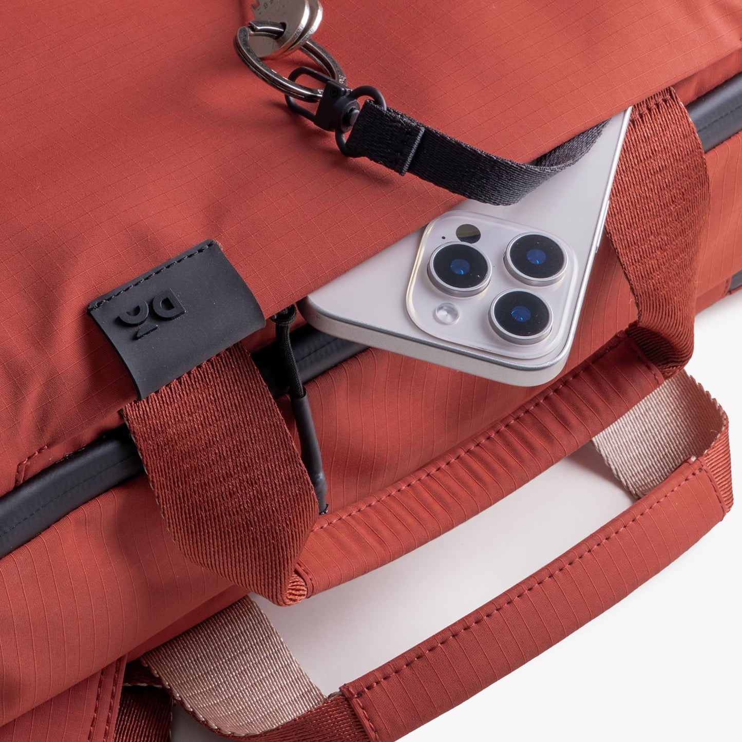 DailyObjects Pivot Briefpack Bag for Men and Women|Fits 13/14/15.6 inch Laptop/Macbook Pro/Air|Lightweight|Stylish Messenger Backpack|Office/Daily Use/Travel|Multi Pocket|Adjustable Strap (Red)