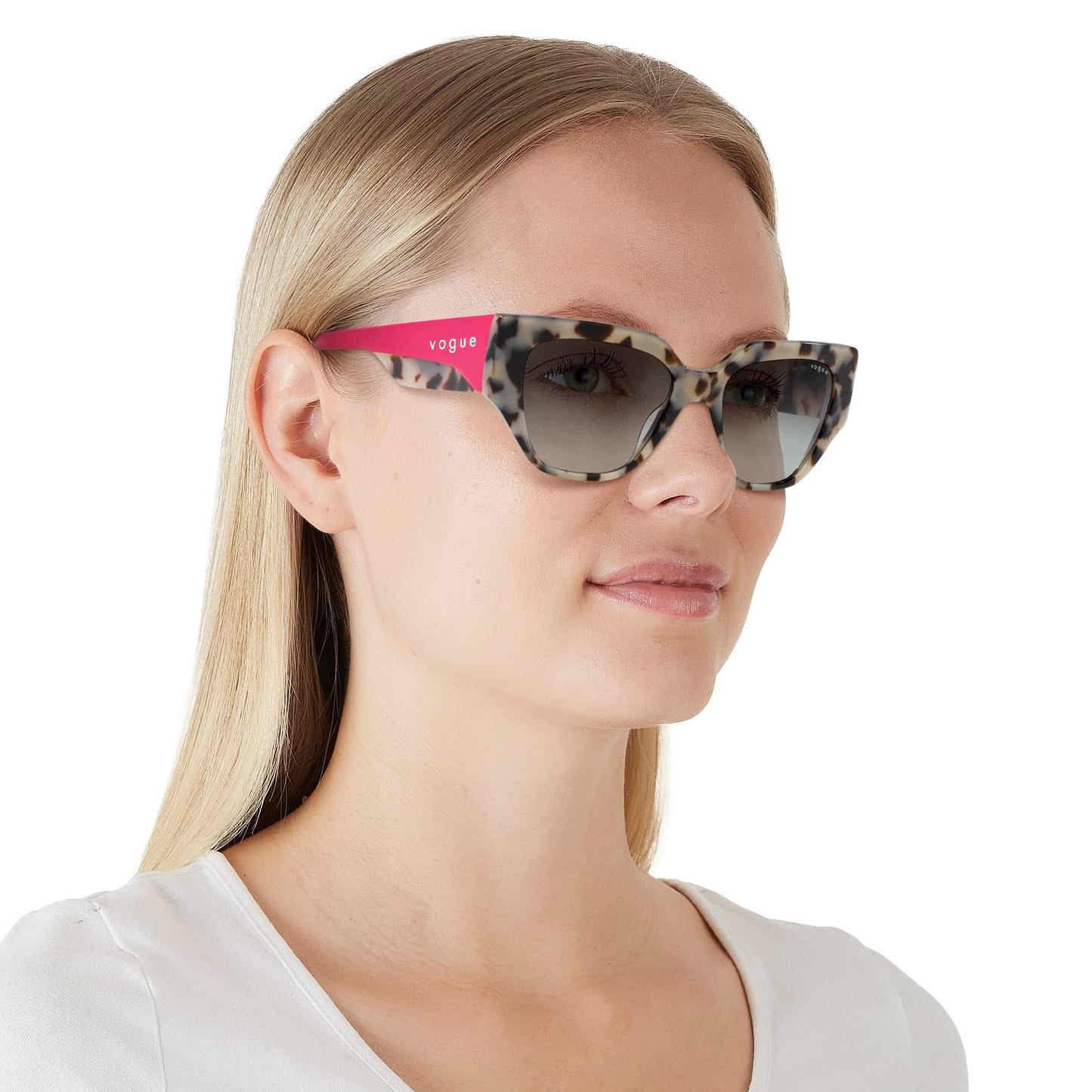 Vogue Eyewear Women Gradient Grey Lens Irregular Sunglasses - 0VO5409S30761152