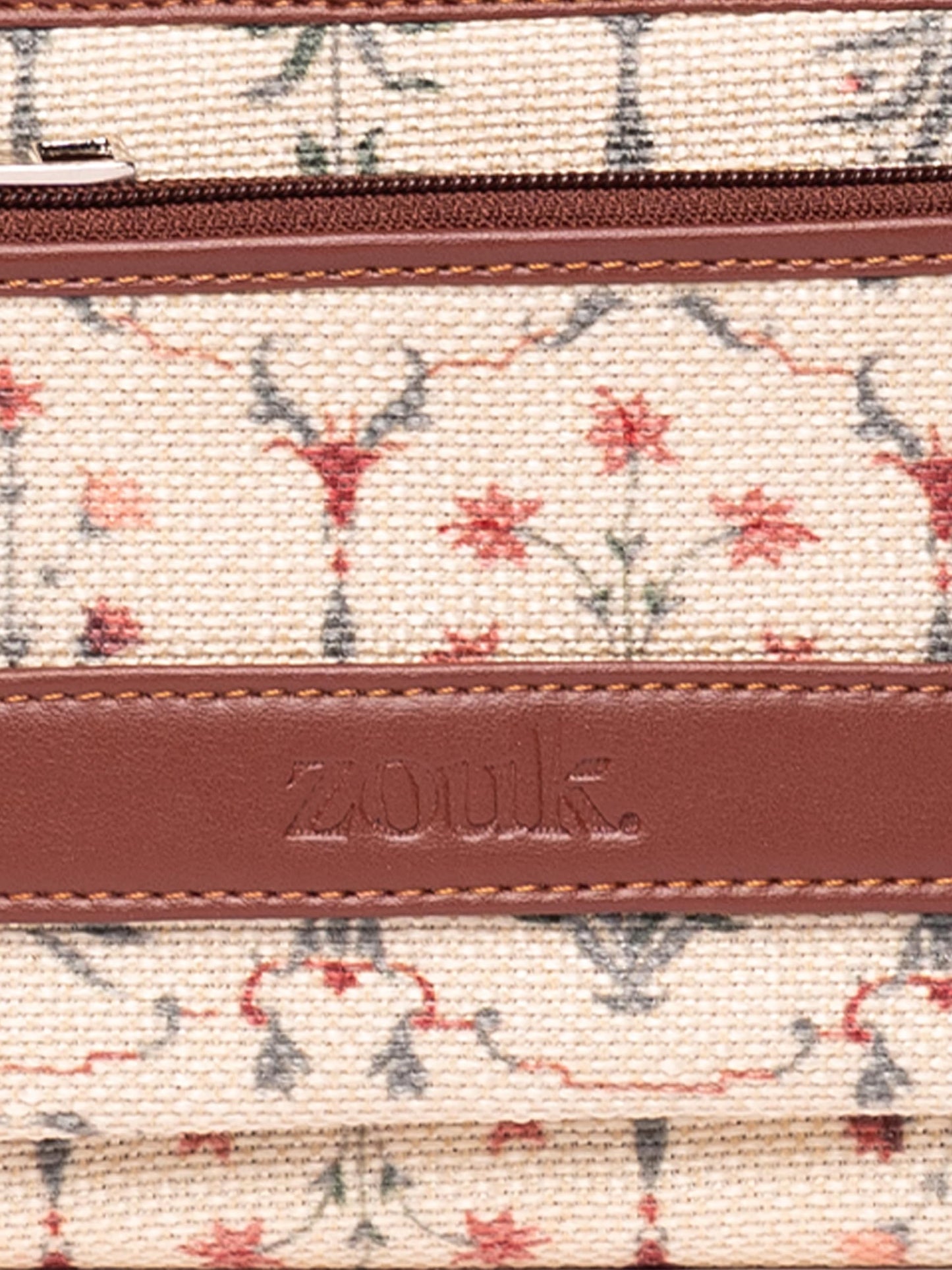 ZOUK Women Handcrafted Classic Zipper Wallet - Taj Nakashi