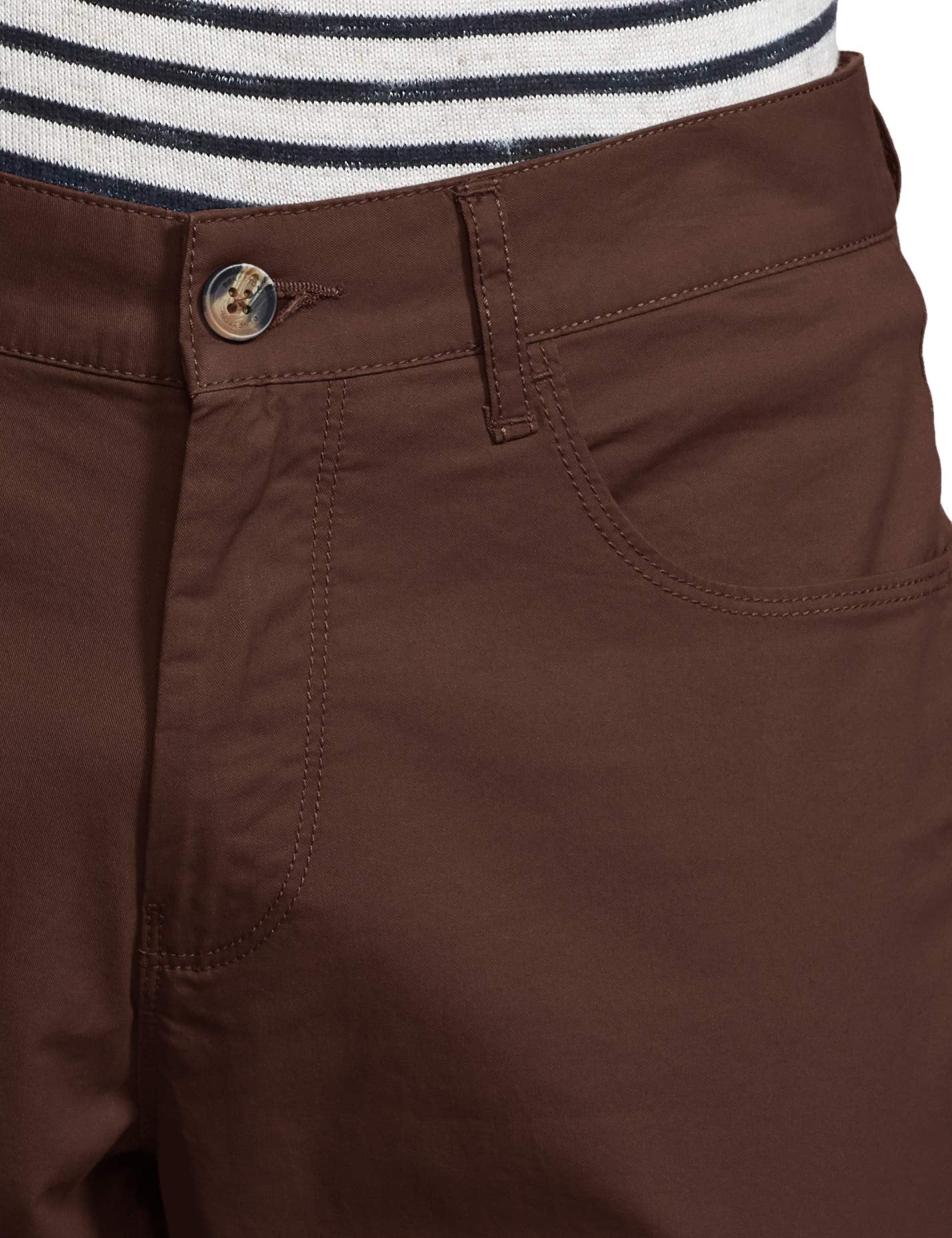 United Colors of Benetton Men's Slim Casual Mid Rise Pants (4CTNS0011I906_Brown_28)