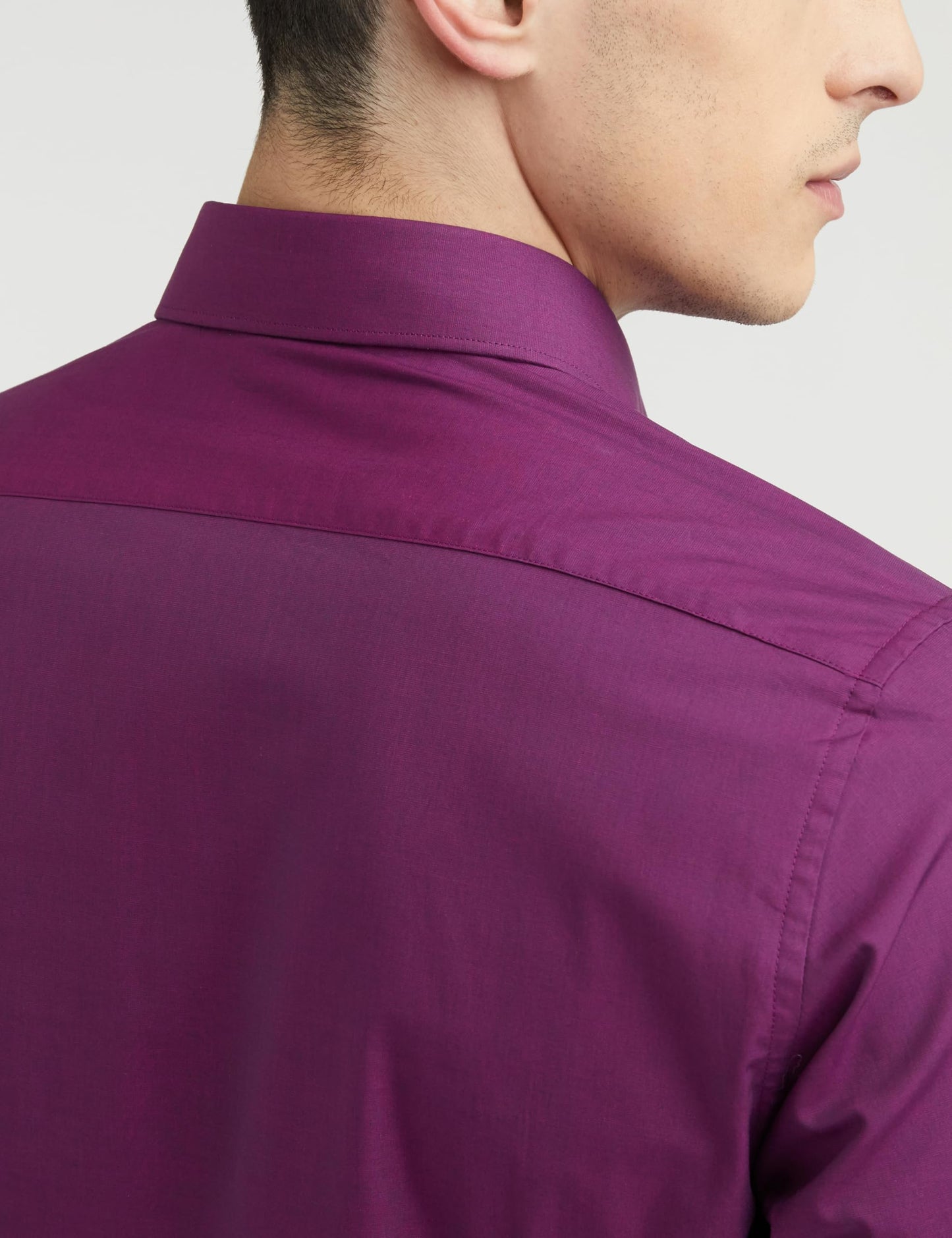 Van Heusen Men's Cotton Solid Slim Fit Formal Shirt (Vhsfrslbp58028_Wine 42)