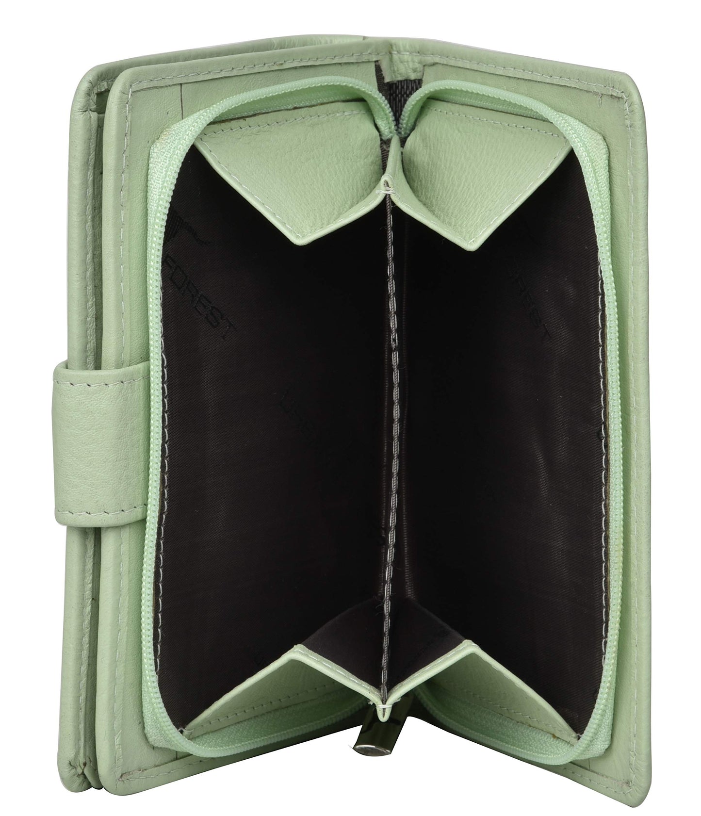 URBAN FOREST Arya Mint Green Leather Wallet for Women