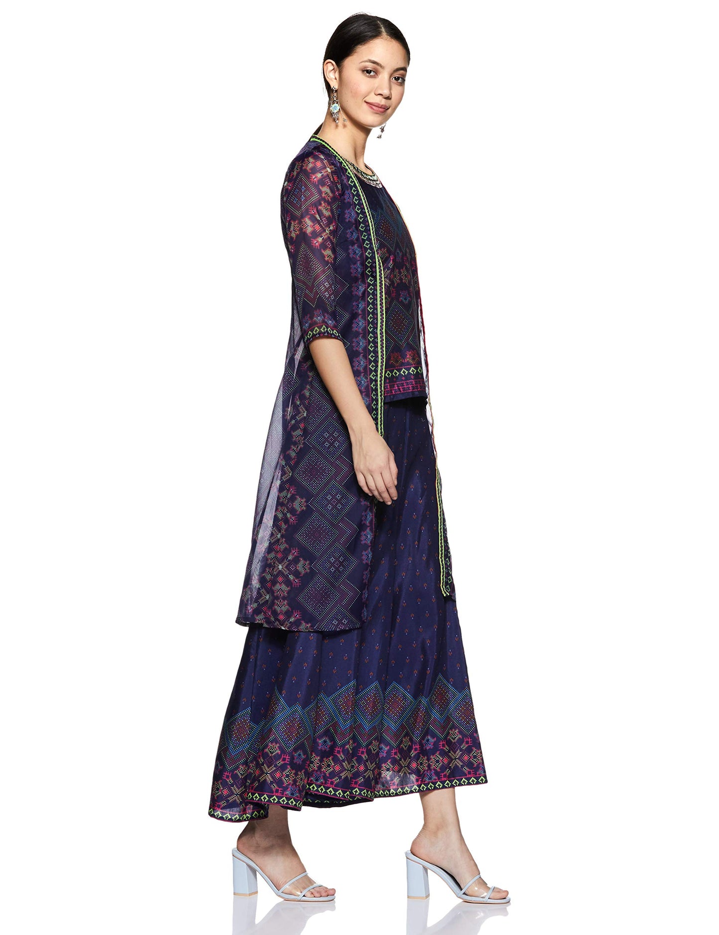 Aurelia Women's Synthetic Salwar Suit Set (18AUD10033-100425_Purple_X-Small)