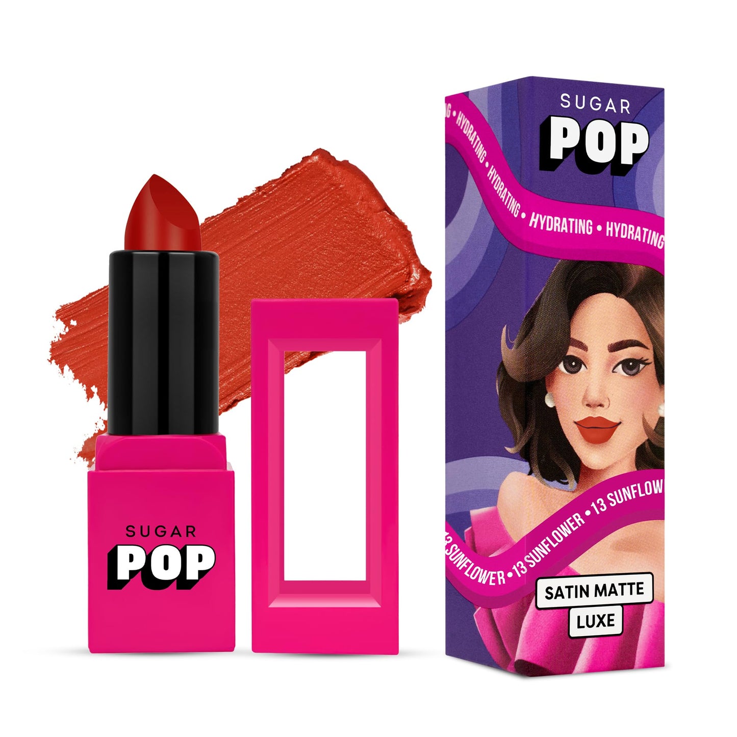 SUGAR POP Satin Matte Luxe | Castor Oil, Vitamin E & Hyaluronic Acid | Full coverage - 19 Cosmos