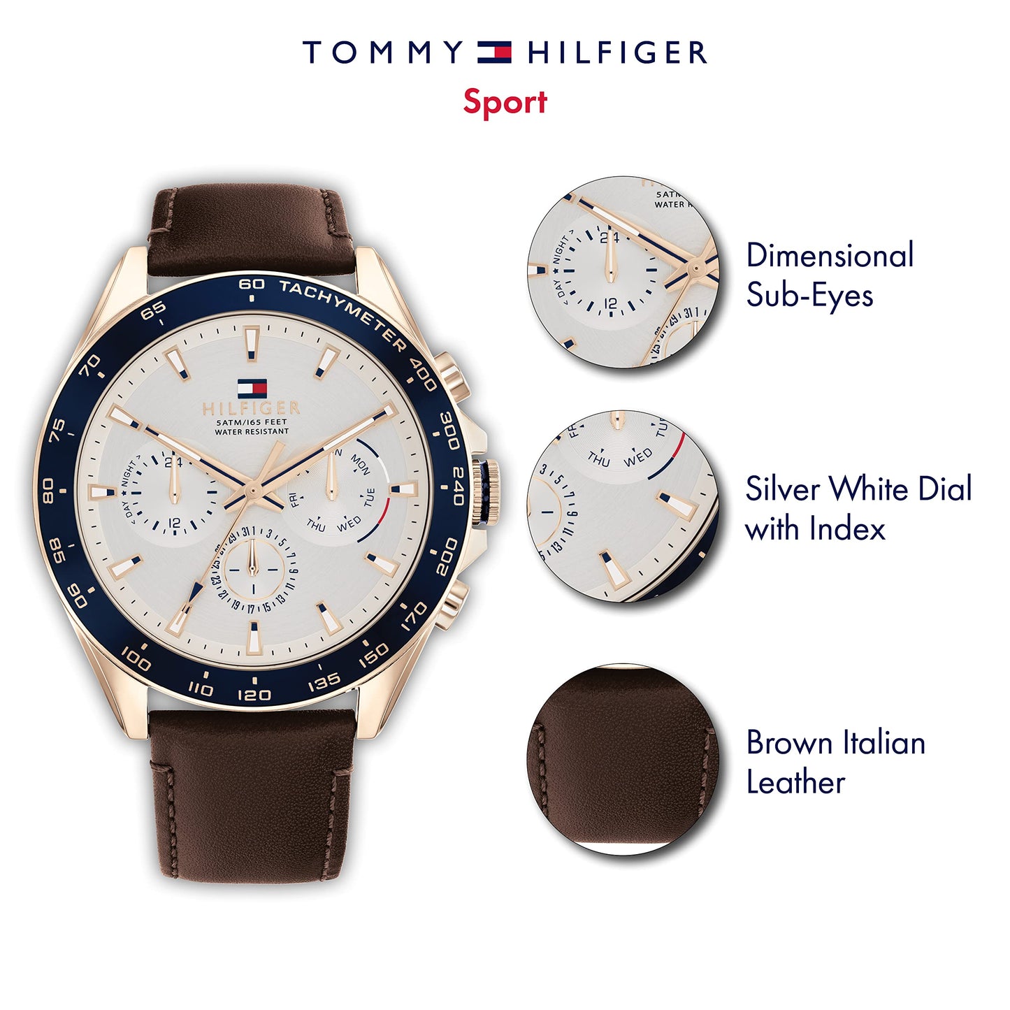 Tommy Hilfiger Silver White Dial Round Shaped Casual Men Watch_TH1791966W