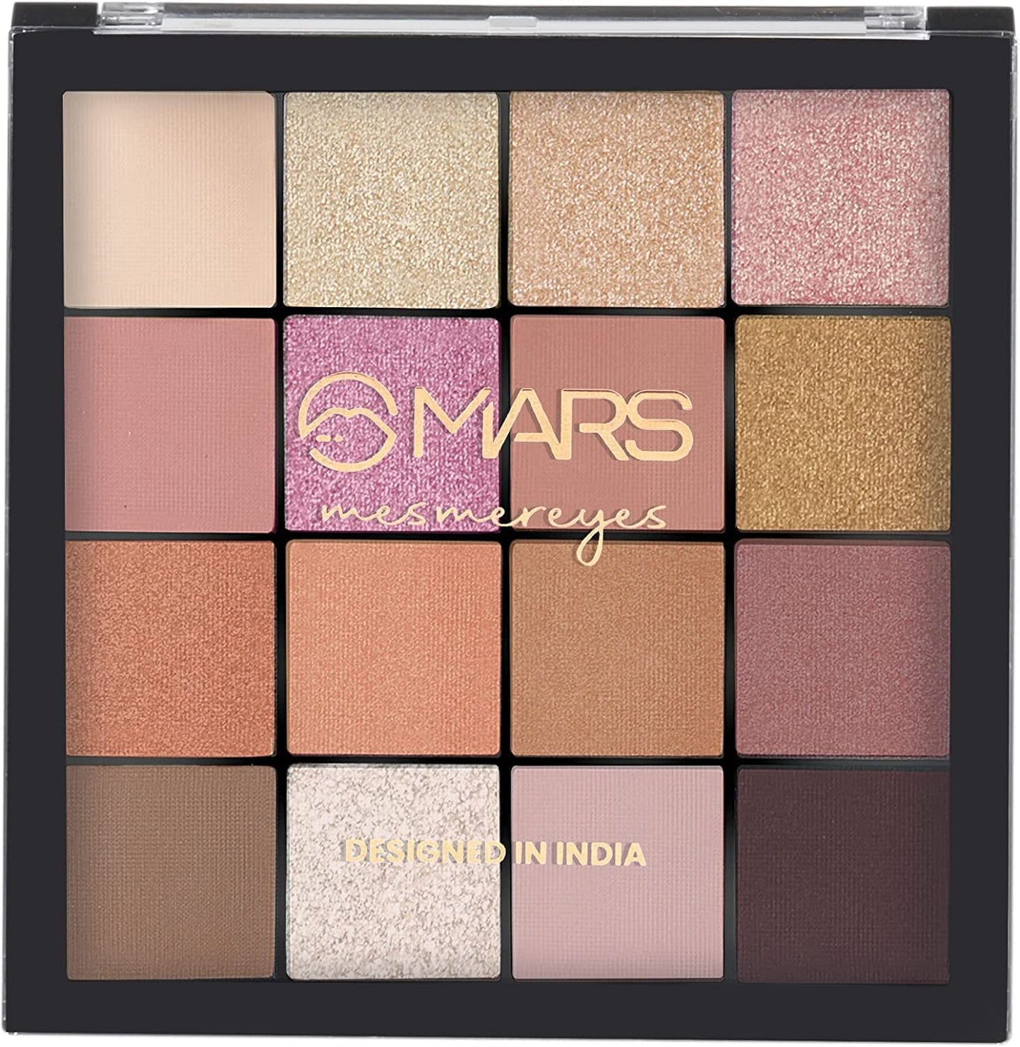 MARS Highly Pigmented Mesmereyes Smoky Eyes, 16-Color Eyeshadow Palette | Multicolor | Matte Finish | Shimmery Eye Shadow Palette | (20.8 G) (02-Multicolor)