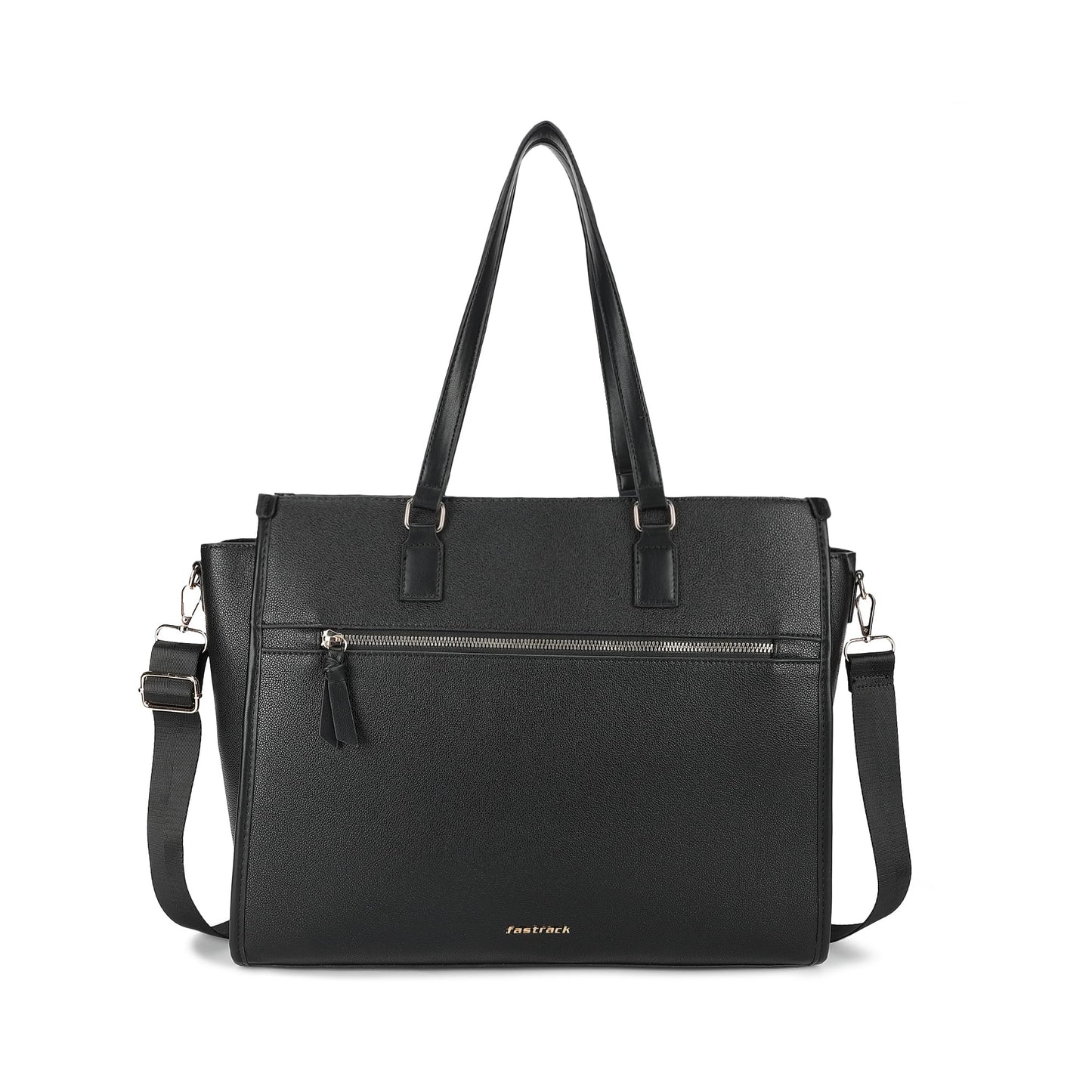 Fastrack WorkEase Structured Laptop Tote | 15" Laptop Compatibility | Made with Faux-Leather for Durability | Workwear Bags for Women | College Bags with Laptop