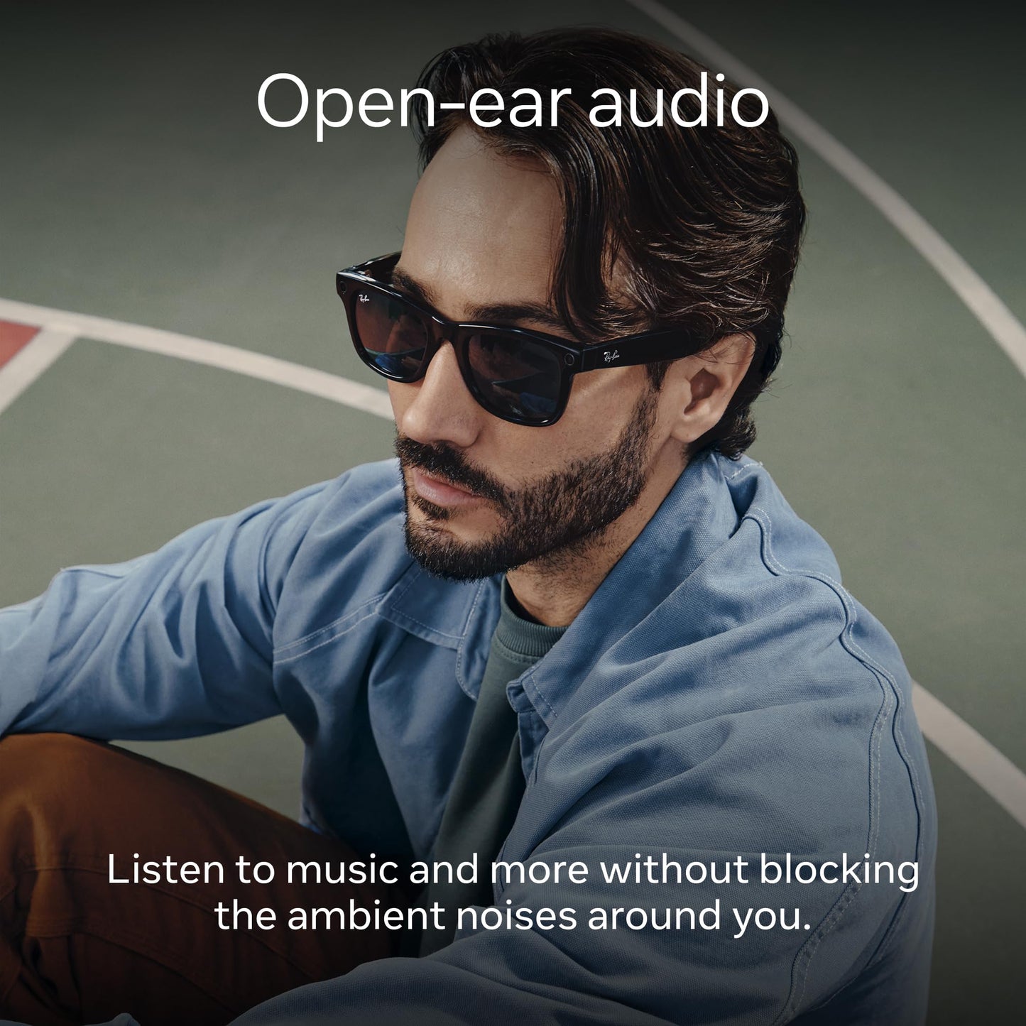 Ray-Ban | Meta Skyler (Gen 1) - Shiny Black, Transitions® Cerulean Blue Lenses