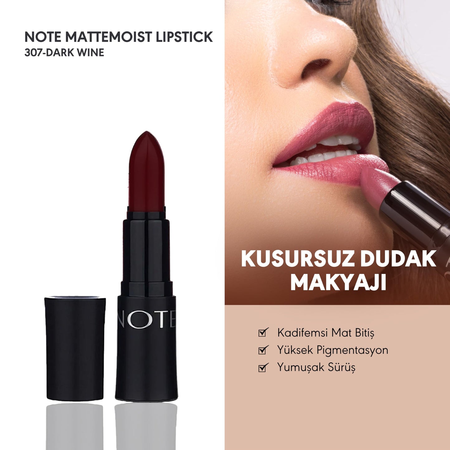 Note Cosmetique Lipstick Dark Wine (Matte)