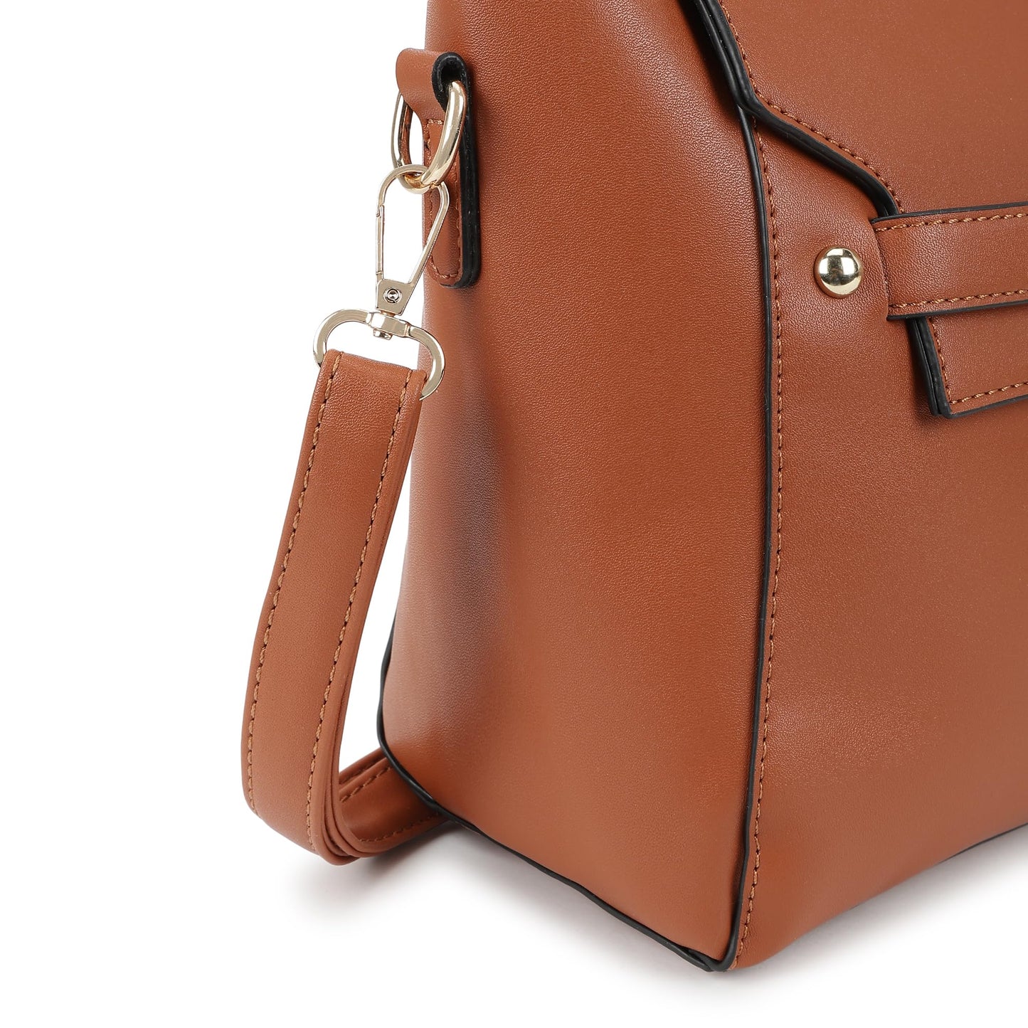 Fastrack Structured Sling Bag For Women | Faux Leather Sling With Detachable and Adjustable Belt | Flap Closure With Magnetic Lock and Handheld Option | Trendy Women Handbags