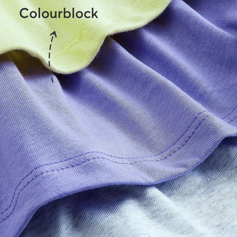 Hopscotch Girls Regular Fit Multi Color-Block Print Skirts