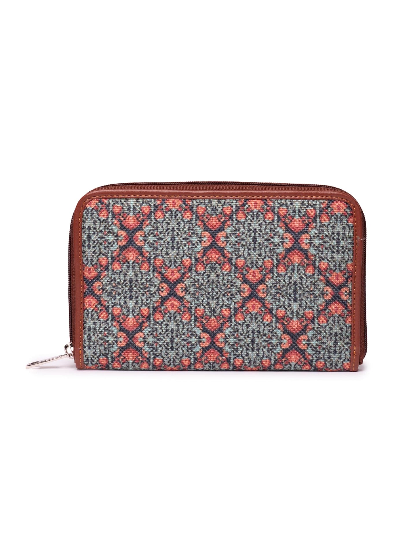 ZOUK Women Handcrafted Classic Zipper Wallet - Kolkata Nouveau