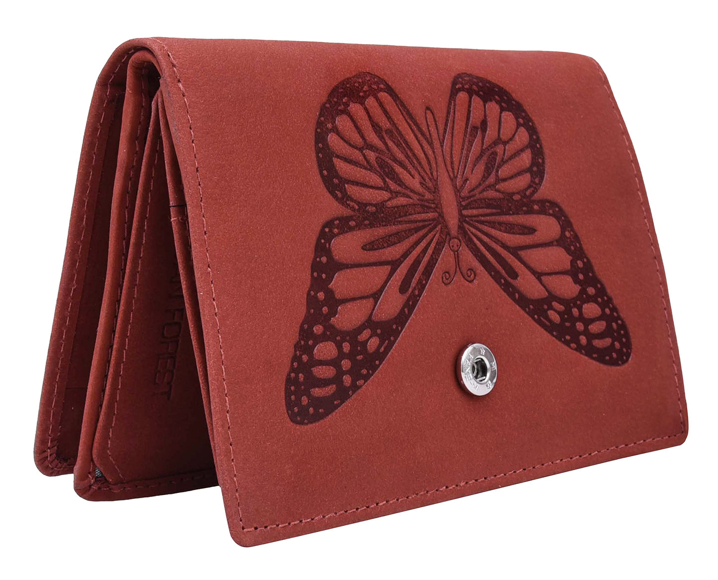 URBAN FOREST Celia Red Leather Wallet for Women