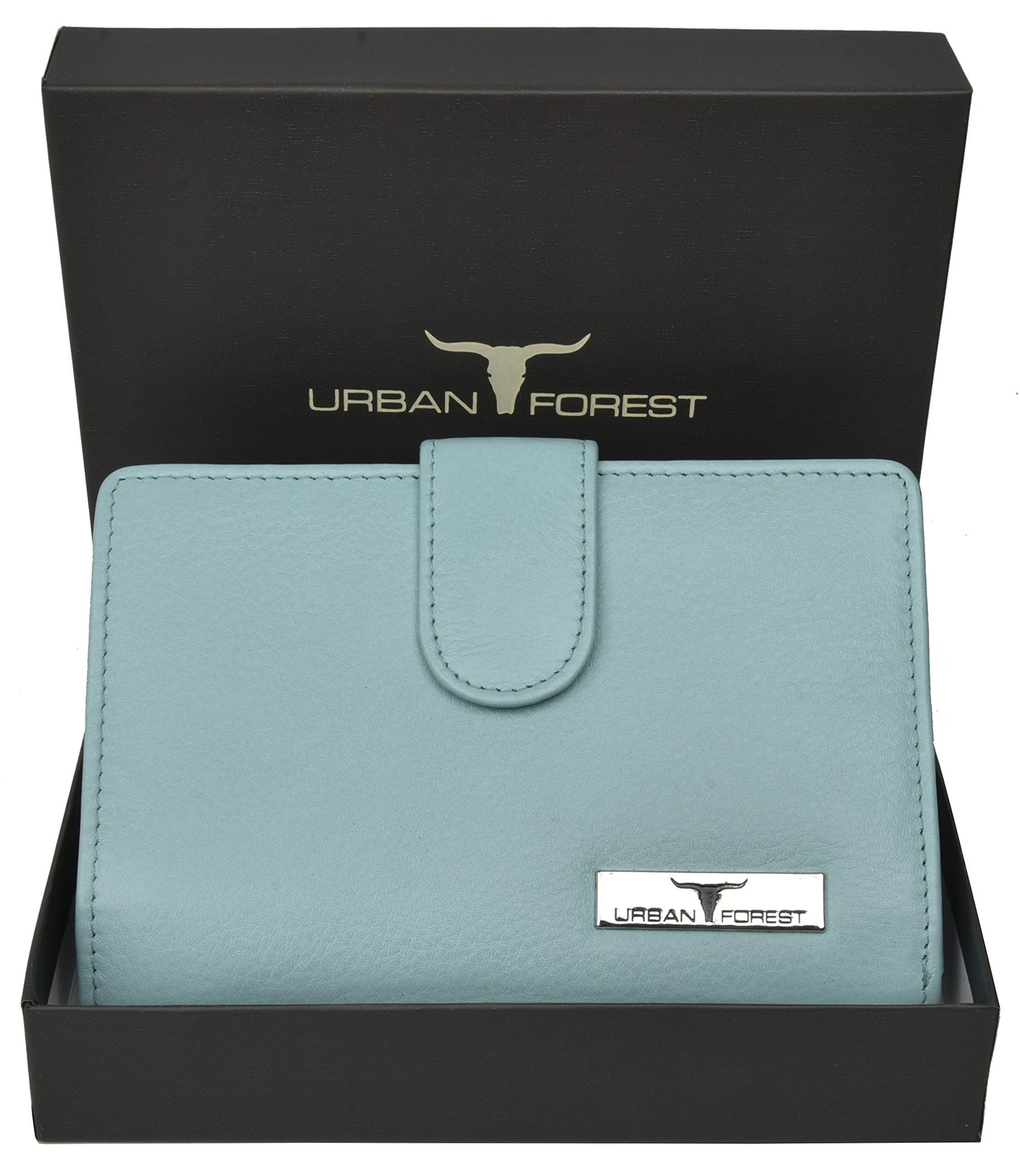 URBAN FOREST Arya Pastel Blue Leather Wallet for Women