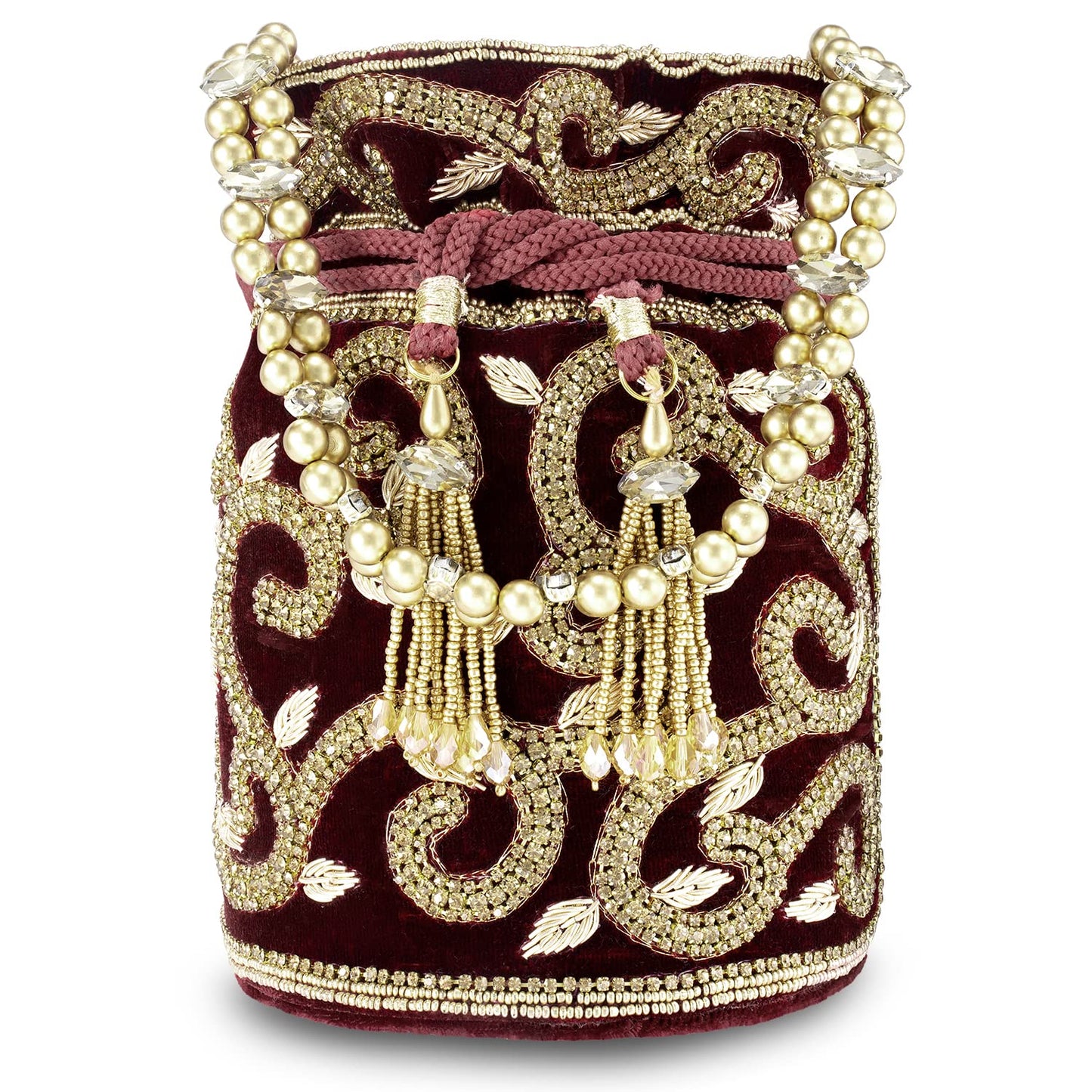 Peora Potli Bags for Women Evening Bag Clutch Ethnic Bride Purse with Drawstring (P64M)