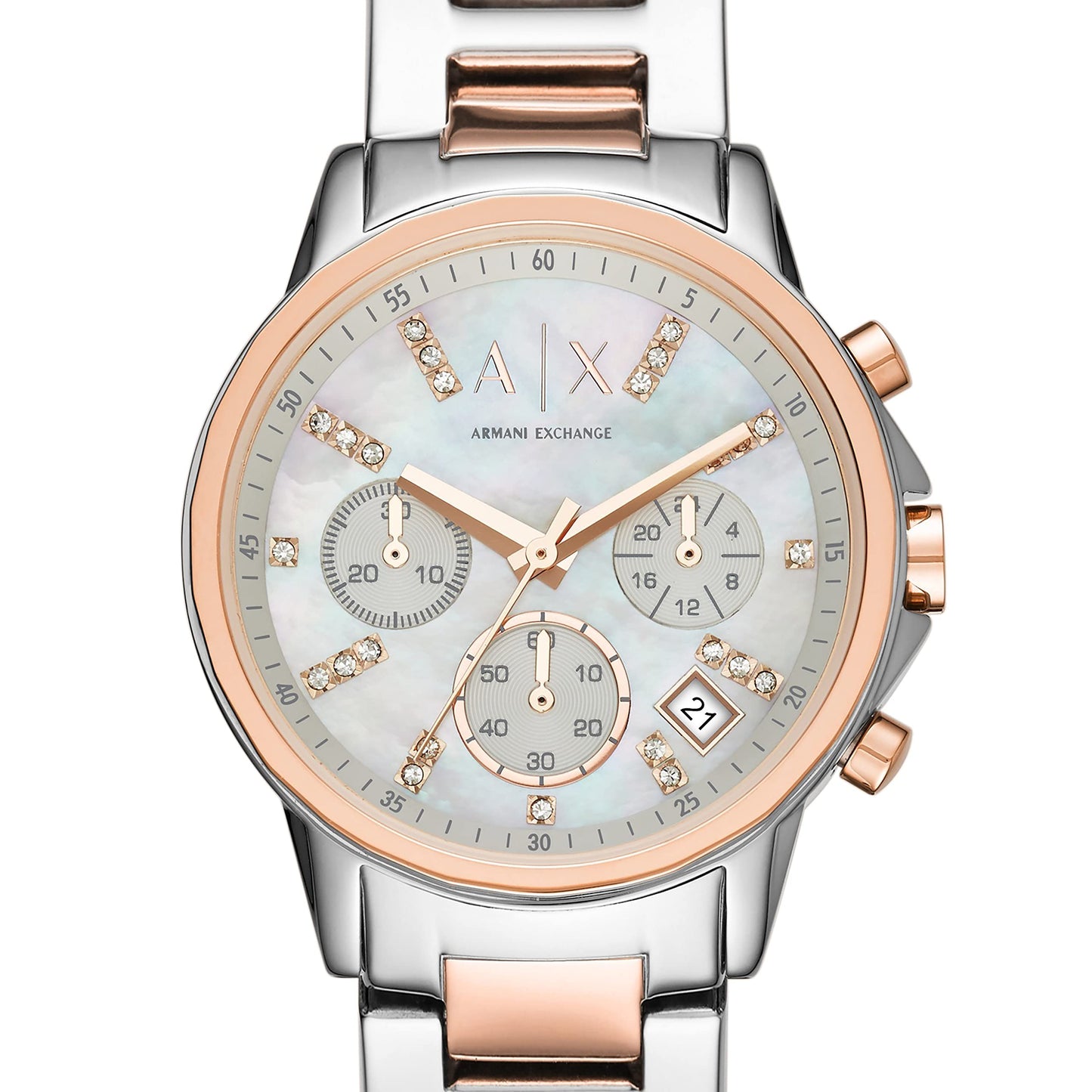 Armani Exchange Stainless Steel Analog Silver Dial Women Watch-Ax4331, Multi-Color Band