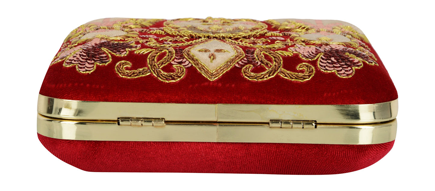 TOOBA Women's Chain Square Purse for Bridal 6x6 Box Clutch Casual, Wedding Bag for Women & Girls