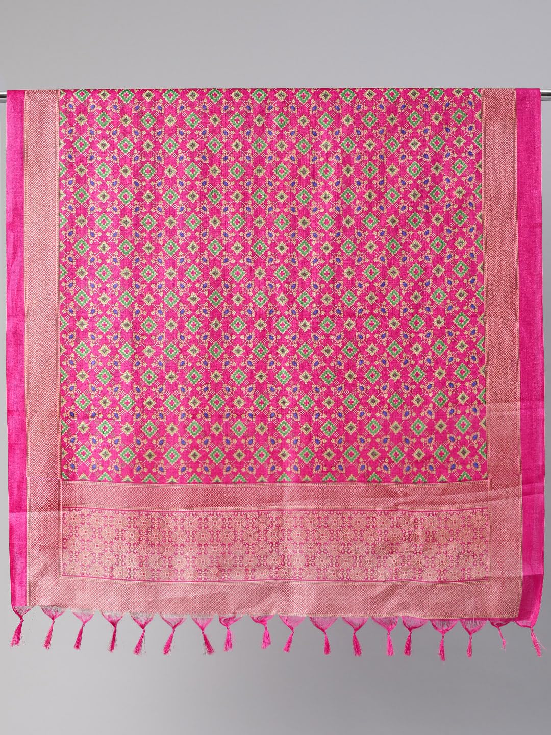 RANI SAAHIBA Women's Art Silk Dupatta(SSKRDD2168_Rani)